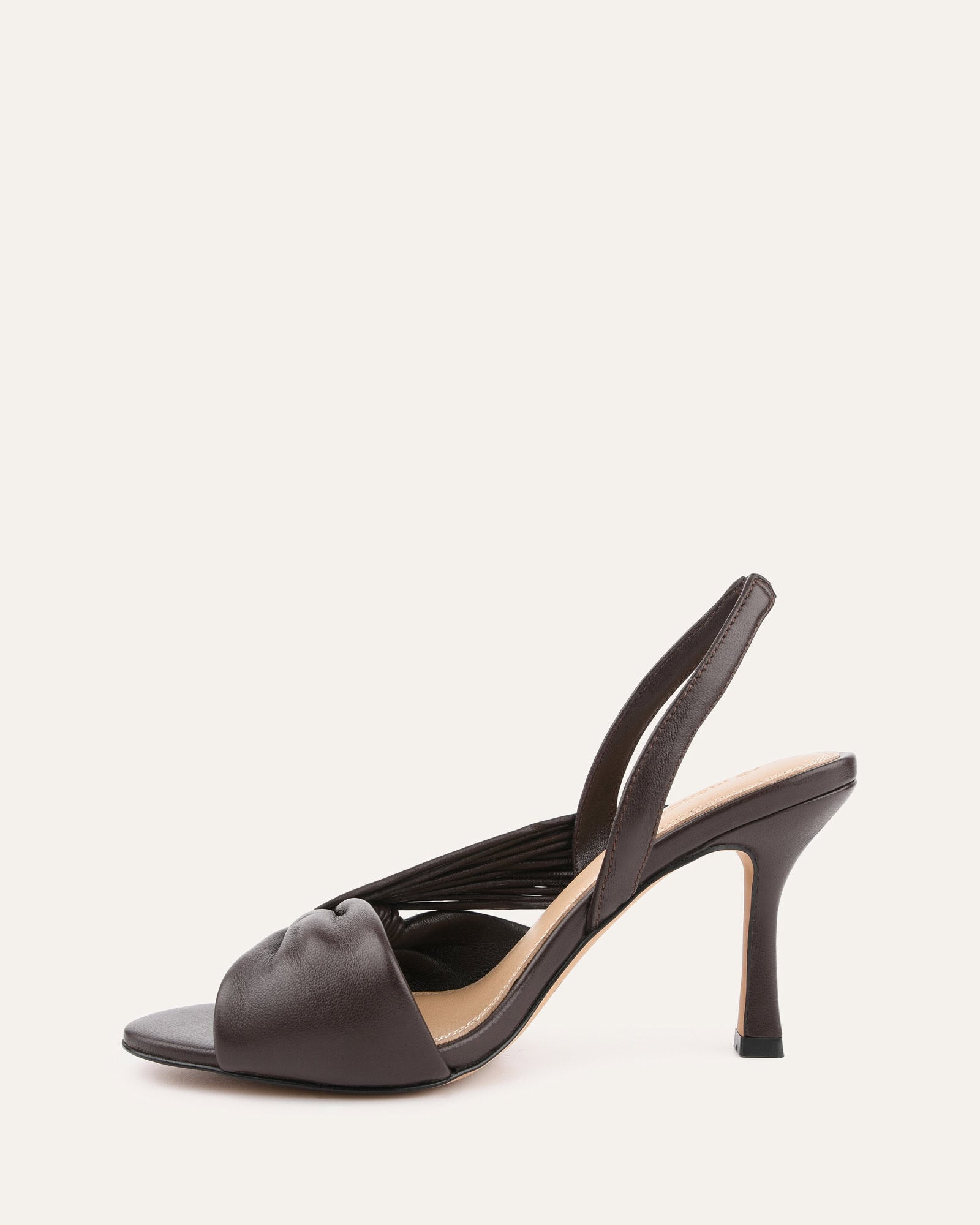 Lucky High Heel Sandals for Women - Genuine Cacao Leather Strappy Heels - Perfect for Weddings, Parties & Evening Events
