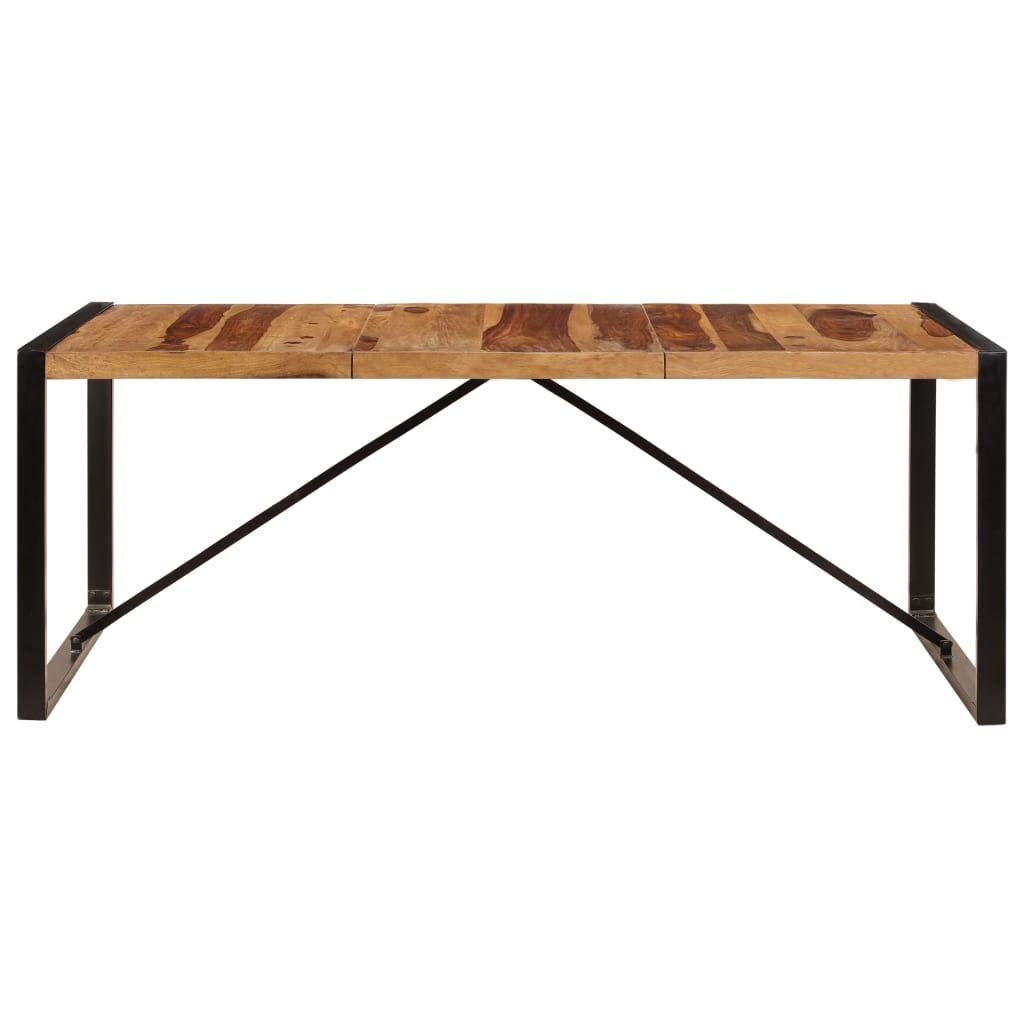 Industrial Style Solid Sheesham Wood Dining Table 78.7x39.4x29.5 Inches - Perfect for Living Room, Dining Room & Bistro | Rustic Home Decor & Restaurant Furniture