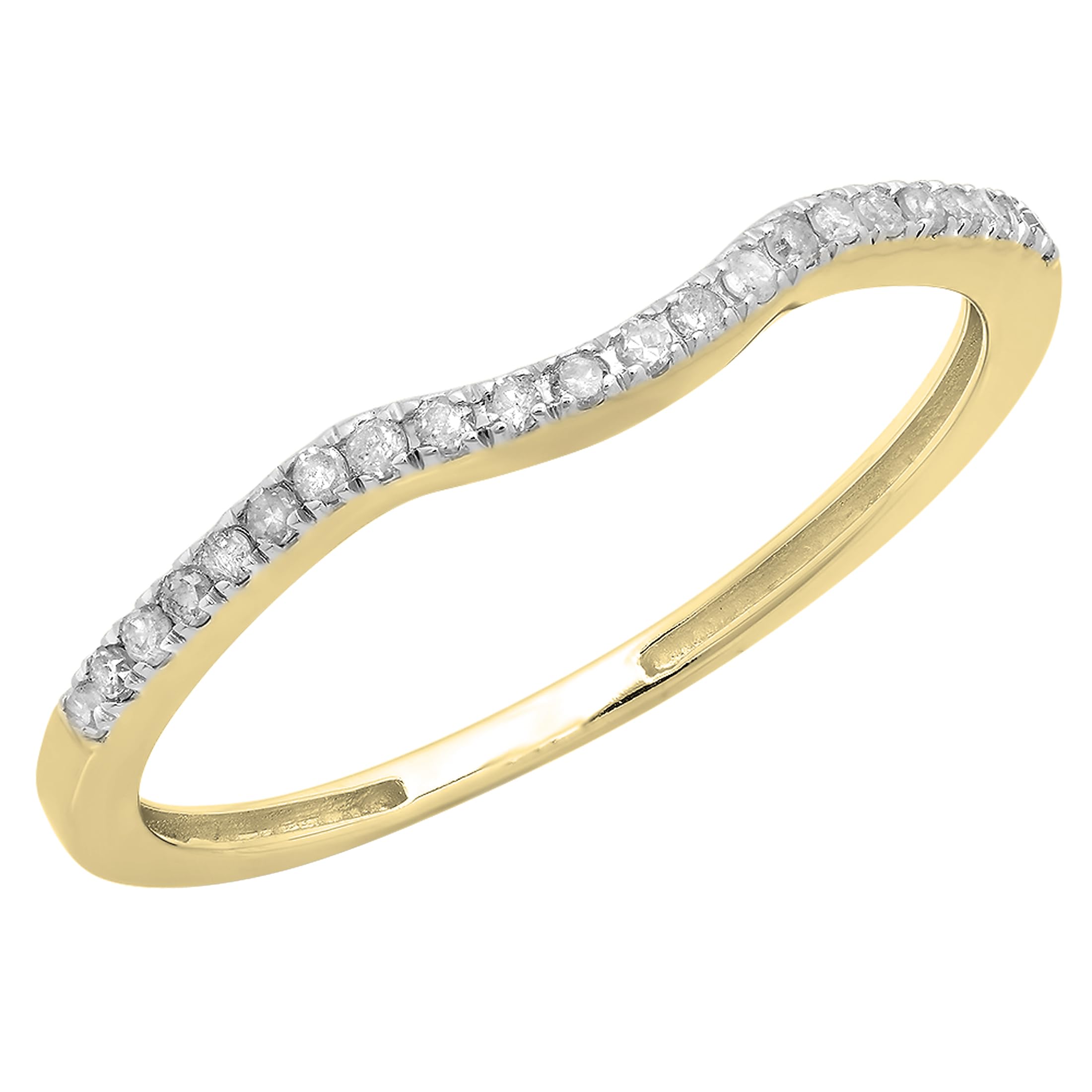 0.15 CTTW Round White Diamond Wedding Ring Enhancer Guard Band for Women - Solid Gold Dazzlingrock Collection | Perfect for Bridal, Anniversary & Special Occasions