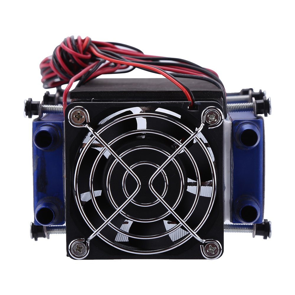 Walfront Mini Air Conditioner - 12V DC 576W 8-Chip TEC1-12706 Thermoelectric Cooler for DIY Cooling | Portable Cooling Device for Small Spaces, Electronics Cooling & Workbench Use