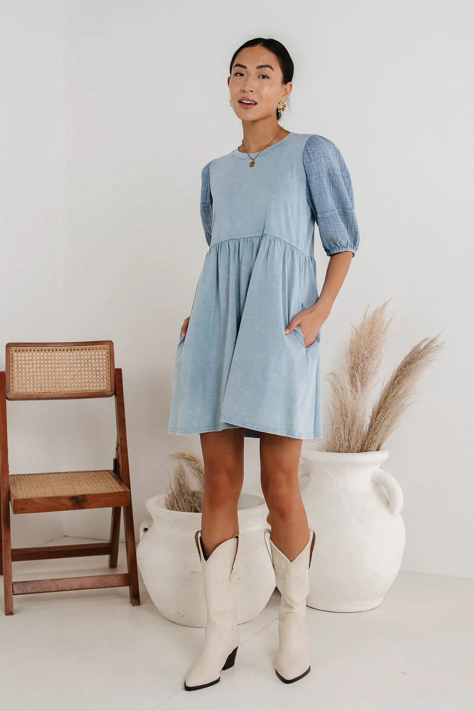 Stylish Andra Mini Dress in Blue - Perfect for Parties & Summer Outfits | Final Sale