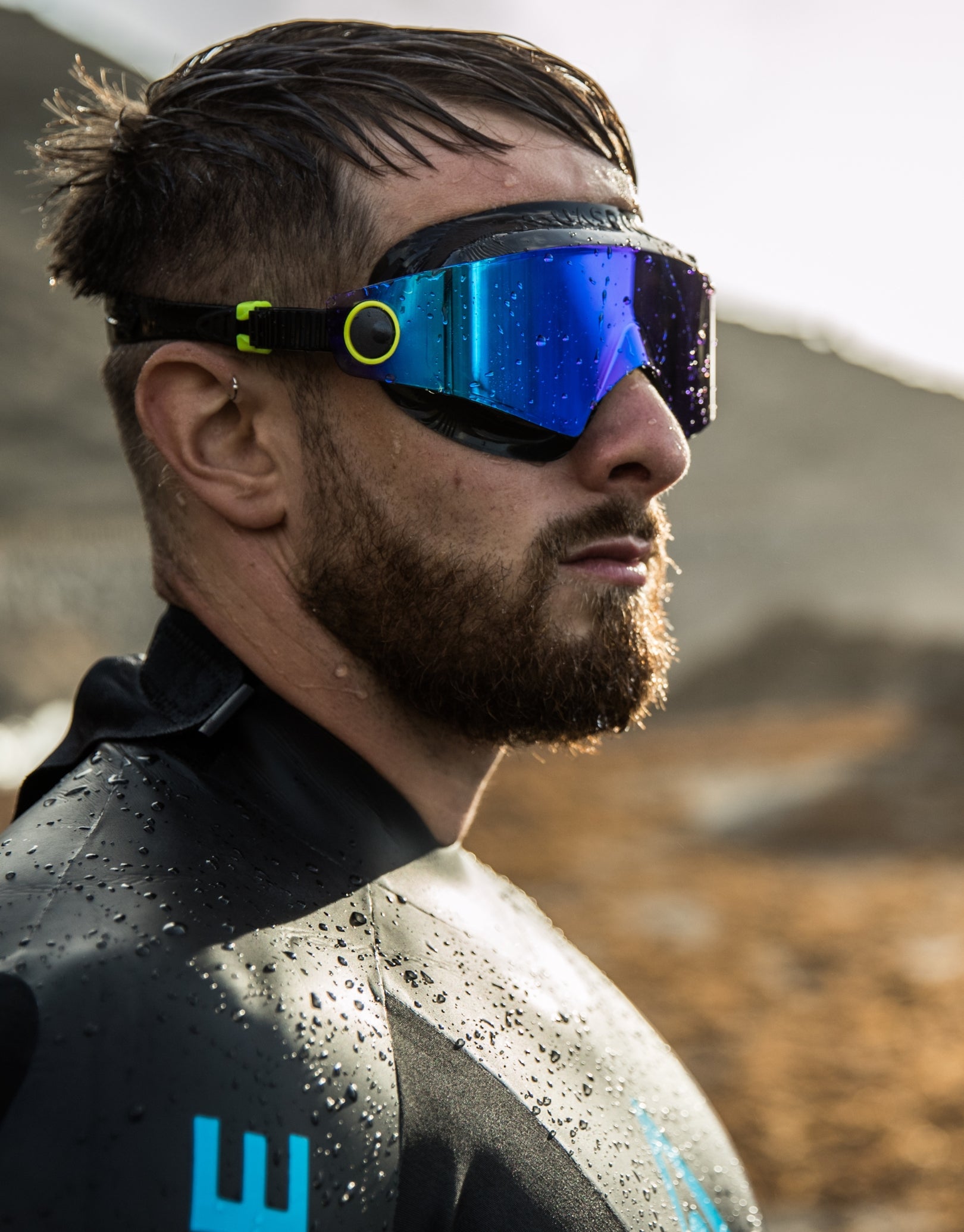 Defy Ultra Swim Mask - Titanium Mirrored Lens Goggles for Competitive Swimming & Training | Low Profile Anti-Fog Design for Pool, Open Water & Triathlon Use