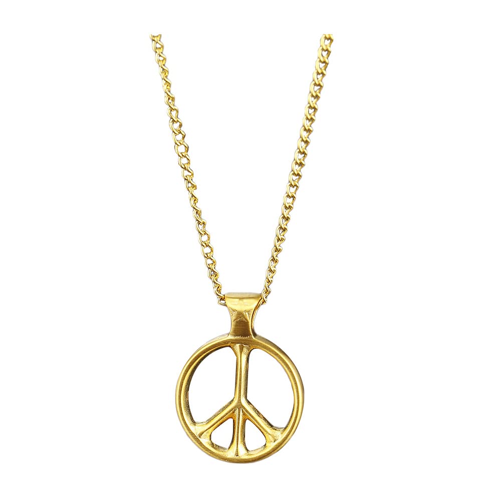 LUOZZY Peace Sign Necklace - Vintage Style Pendant Jewelry for Women, Best Graduation Gift for Her - Perfect for Everyday Wear, Parties & Special Occasions