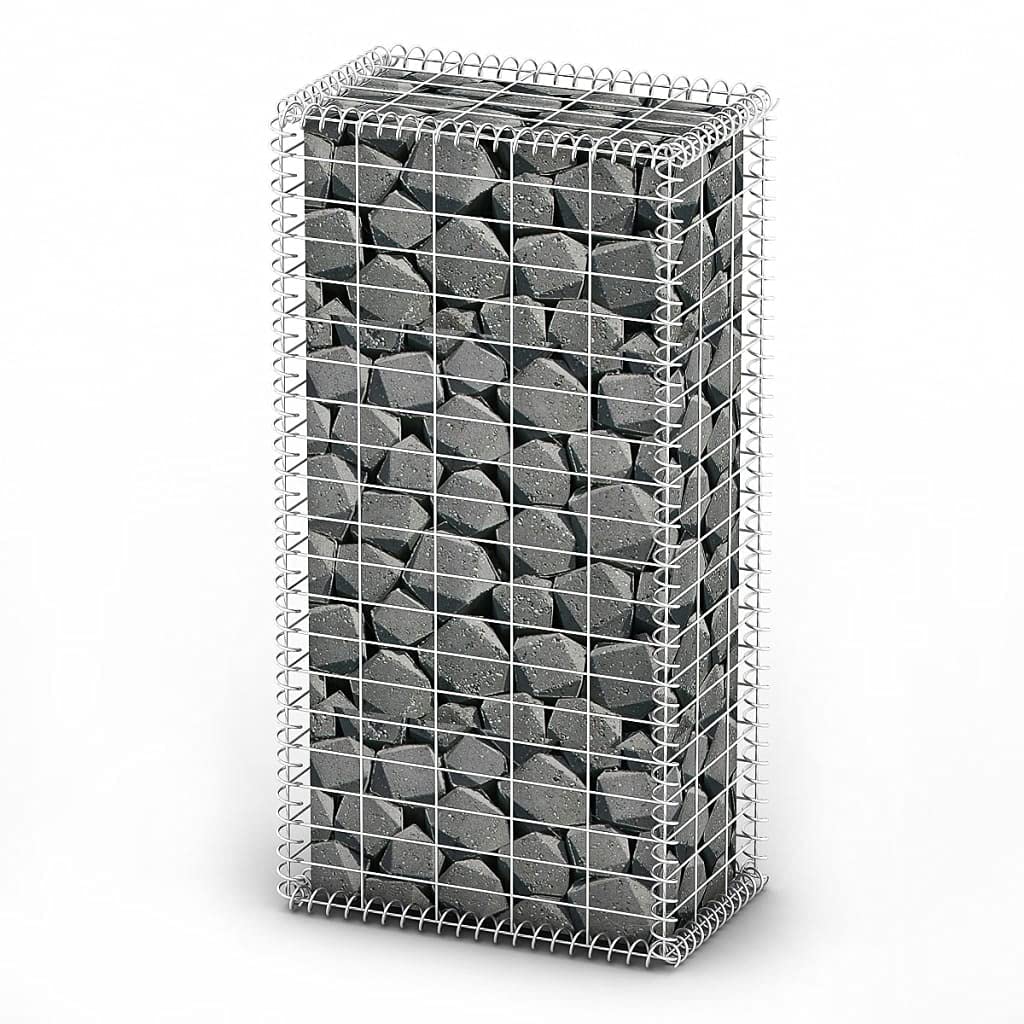 Galvanized Gabion Basket with Lids - Heavy Duty Wire Mesh Planter Box for Raised Vegetable Garden Beds, Patio Wall Fence & Outdoor Landscaping | Perfect for DIY Garden Projects, Yard Decoration & Erosion Control