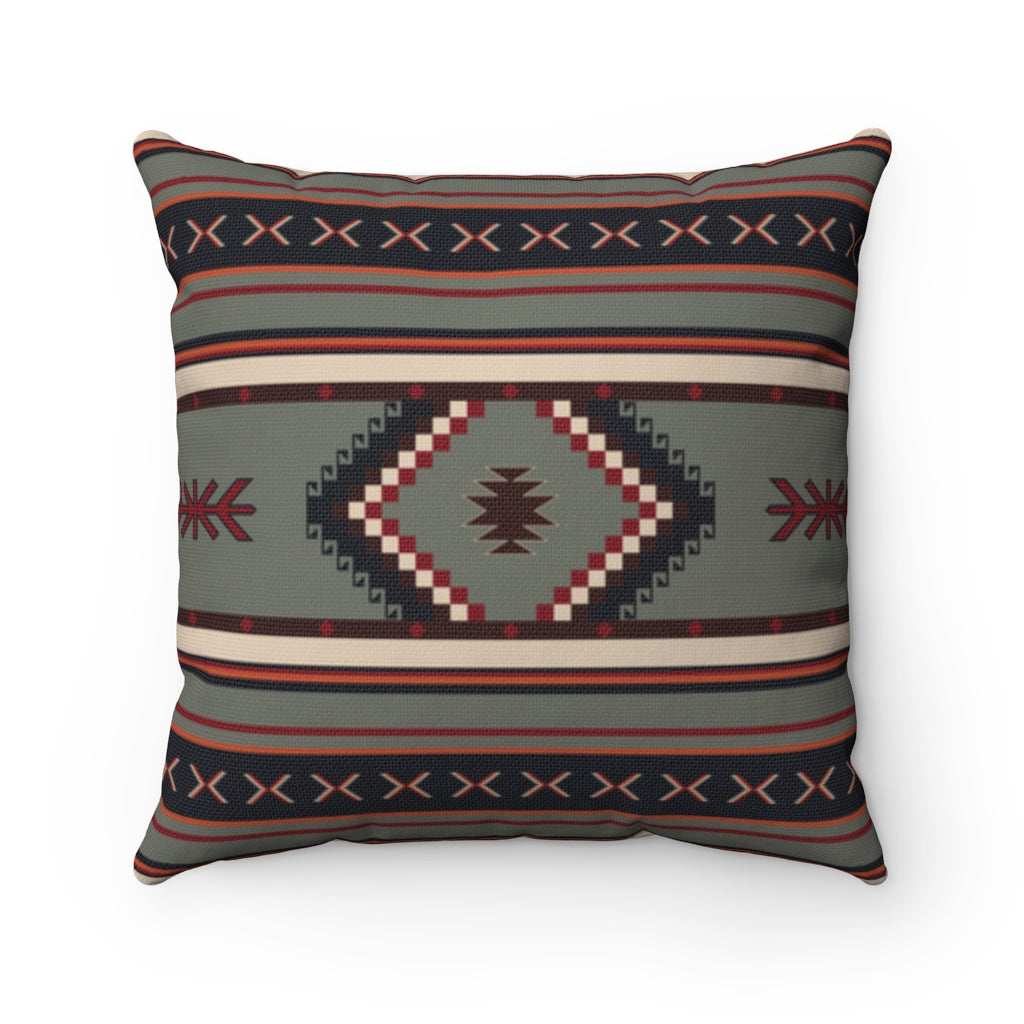 Southwestern Throw Pillow - Mohave Desert Design, Soft Spun Polyester Square Cushion for Sofa, Bed & Home Decor | Perfect for Boho, Farmhouse & Western Style Living Rooms