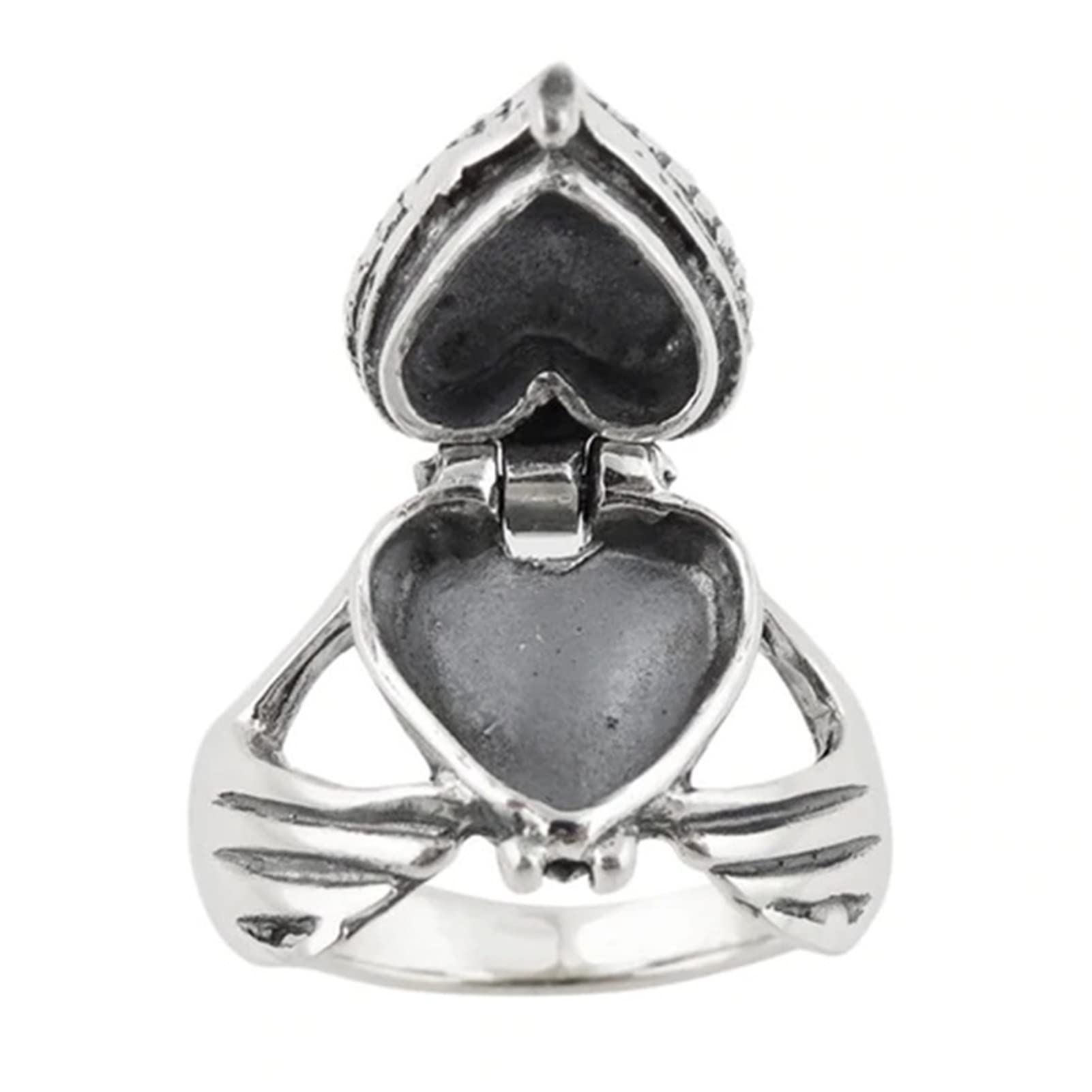 Elegant Openable Heart Ring for Women - Shiny Fashion Jewelry, Perfect for Weddings, Anniversaries & Romantic Dates