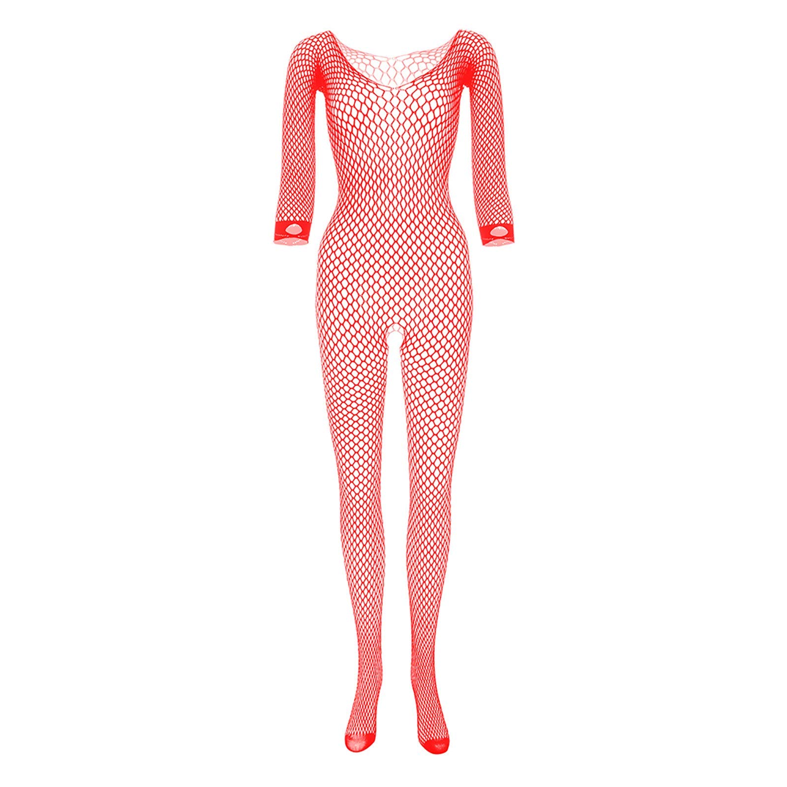 Sheer Lingerie for Women - High Waist Fishnet Stockings, Thigh High Tights & Soft Lace Bodysuit | Sexy Pantyhose for Date Night, Boudoir Photography & Romantic Occasions
