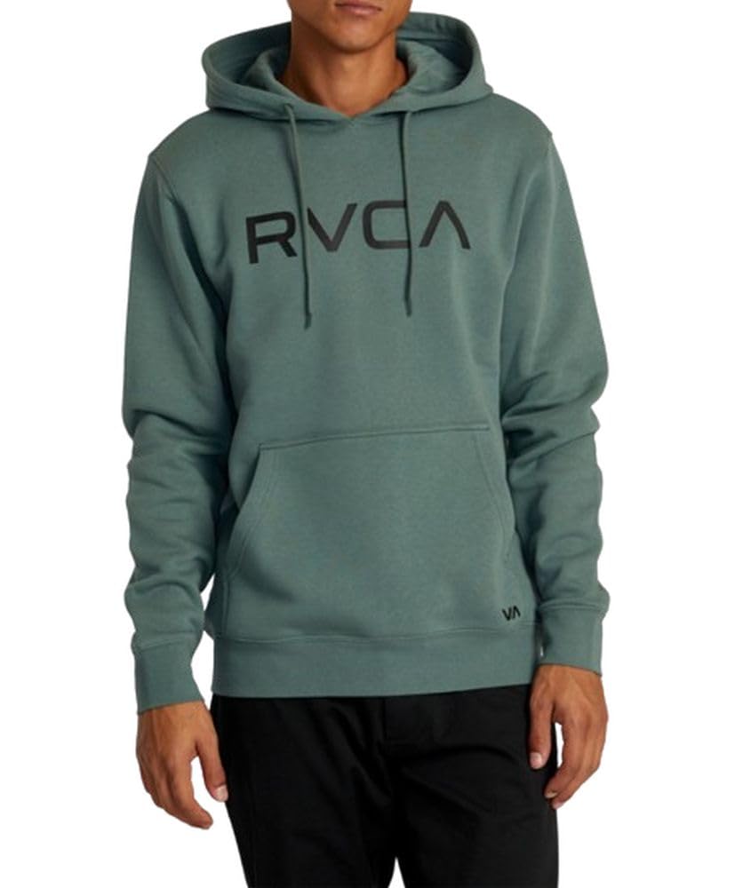 RVCA Men's Big Hooded Sweatshirt - Oversized Pullover Hoodie for Men | Comfortable Cotton Blend | Streetwear & Casual Wear for Everyday Outfits