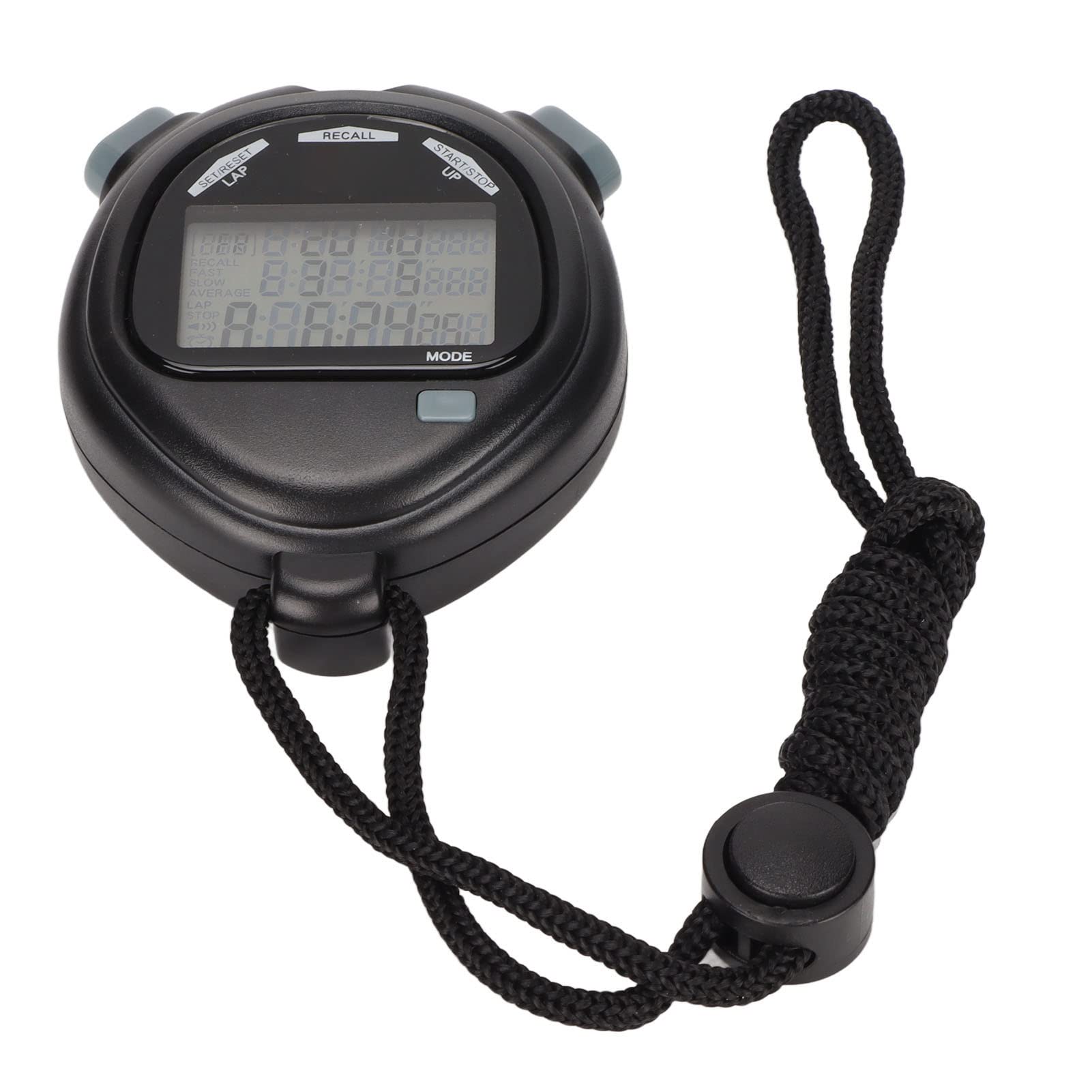 Zyyini Digital Timer Stopwatch with 3-Line Display - Countdown Timer, 100-Lap Memory, 12/24 Hour System, Sports Stopwatch with Calendar & Day of Week - Perfect for Track & Field, Swimming, Cooking, and Classroom Activities