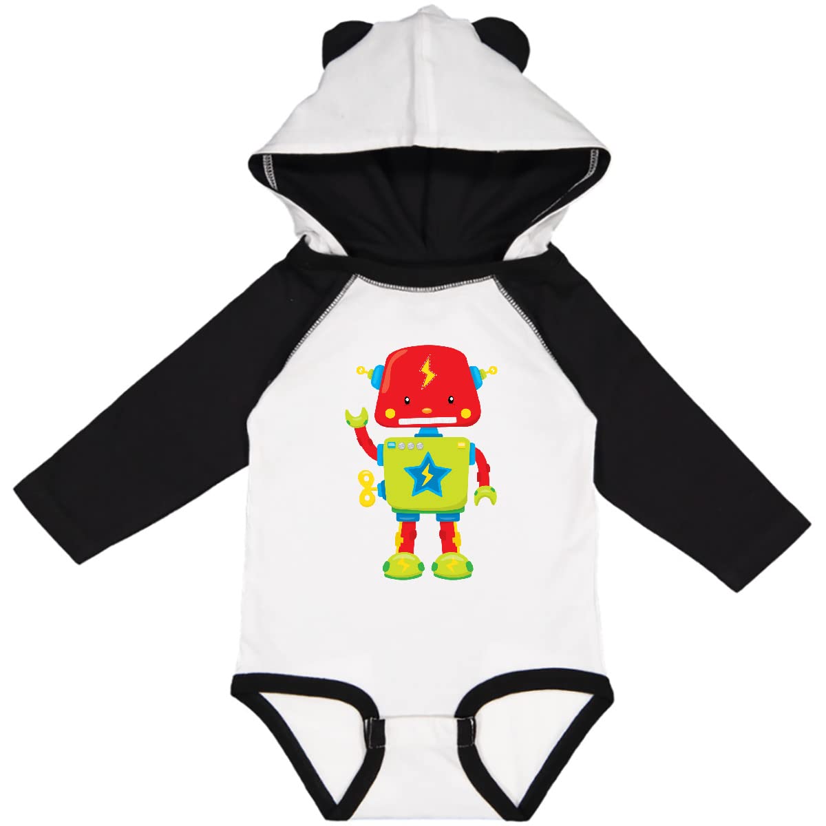Inktastic TOY ROBOT Long Sleeve Baby Bodysuit - Soft Cotton Infant Onesie for Boys & Girls - Cute Robot Print Pajamas & Playtime Outfit