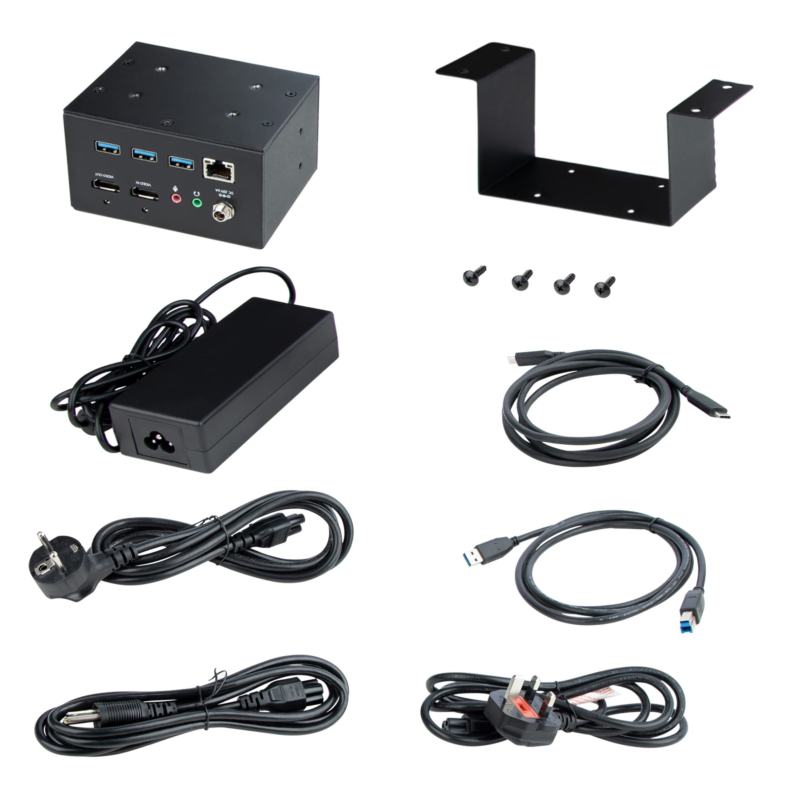 StarTech.com 4K USB-C & USB-A Docking Station for Conference Rooms - 4K HDMI, 60W USB-C Power Delivery, 4 USB Ports, Gigabit Ethernet (MOD4DOCKACPD) - Ideal for Office Meetings, Video Conferencing & Multi-Device Connectivity