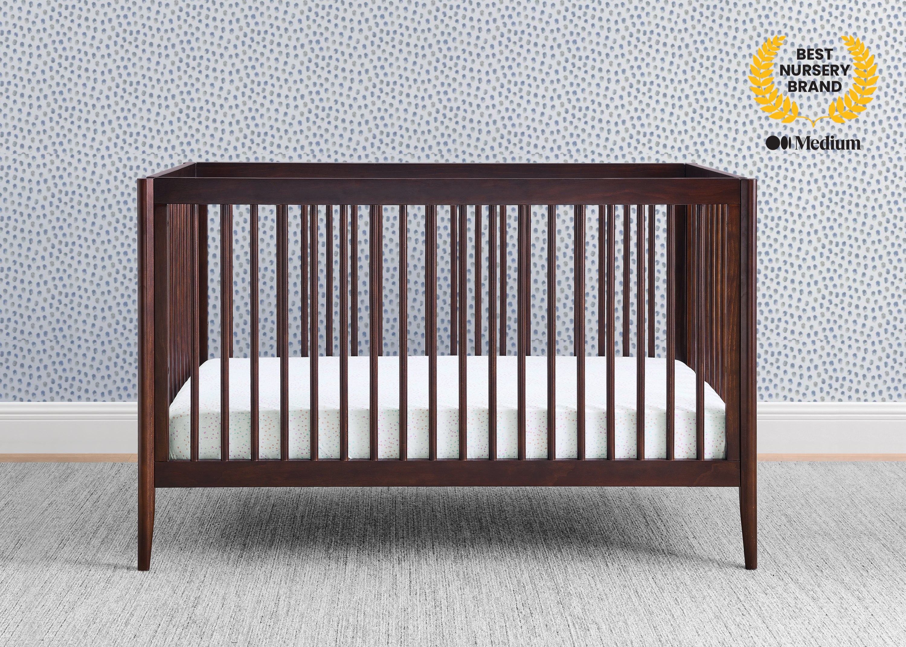 Casey 6-in-1 Convertible Baby Crib - Toddler Bed, Daybed & Full-Size Bed - Safe Nursery Furniture for Newborn to Adult - Perfect for Nursery, Bedroom & Guest Room