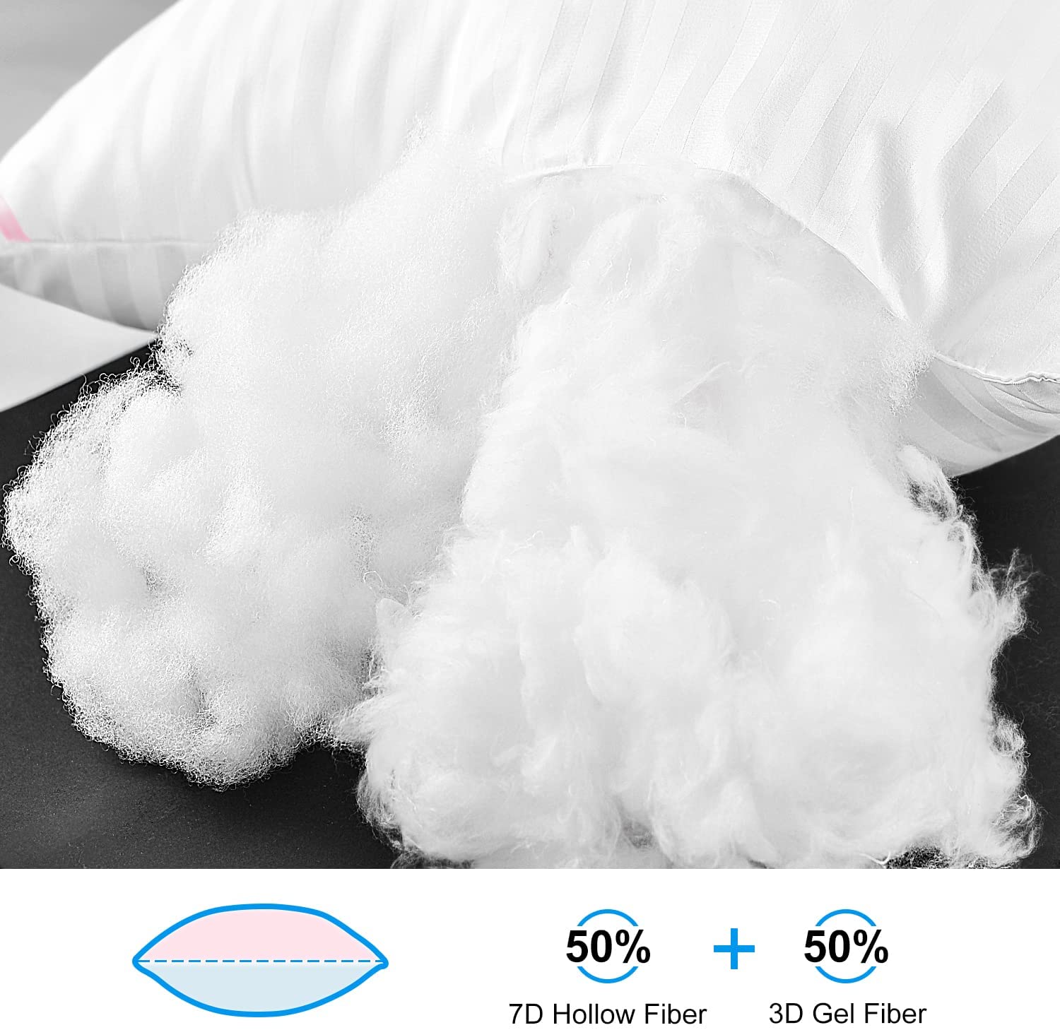BackHome 7-in-1 Cooling Pillow with Bacteria Protection - Orthopedic Memory Foam Pillow for Side, Back & Stomach Sleepers - Perfect for Hot Sleepers & Allergy Relief