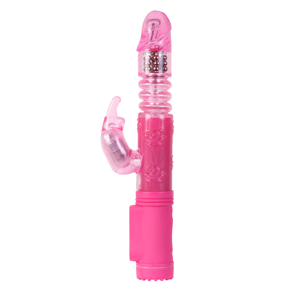 Adam & Eve Eve's First Thruster Rotating Beads Rabbit Vibrator - Dual Stimulation G-Spot & Clitoral Massager for Women, Perfect for Solo Play & Couples Intimacy