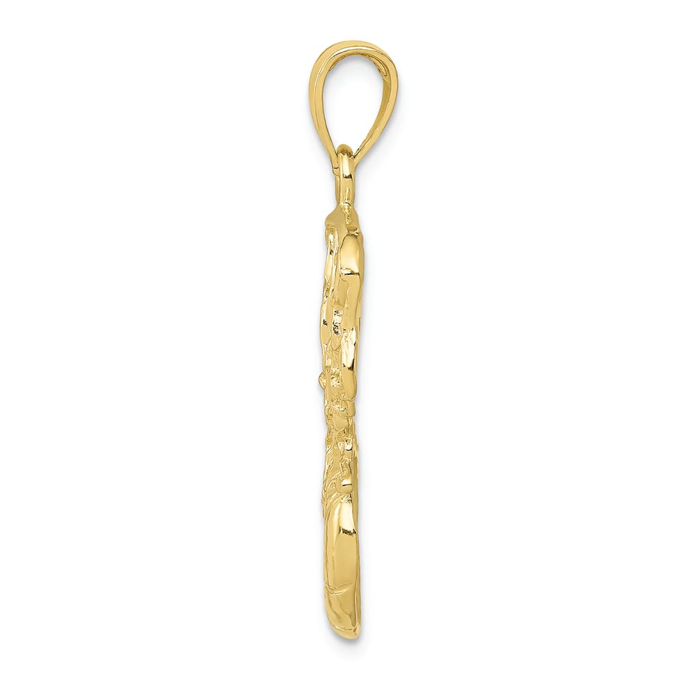 10K Yellow Gold Basketball & Net Charm Pendant - Elegant Jewelry Gift for Sports Lovers - Perfect for Necklaces, Bracelets & Basketball Fan Collections