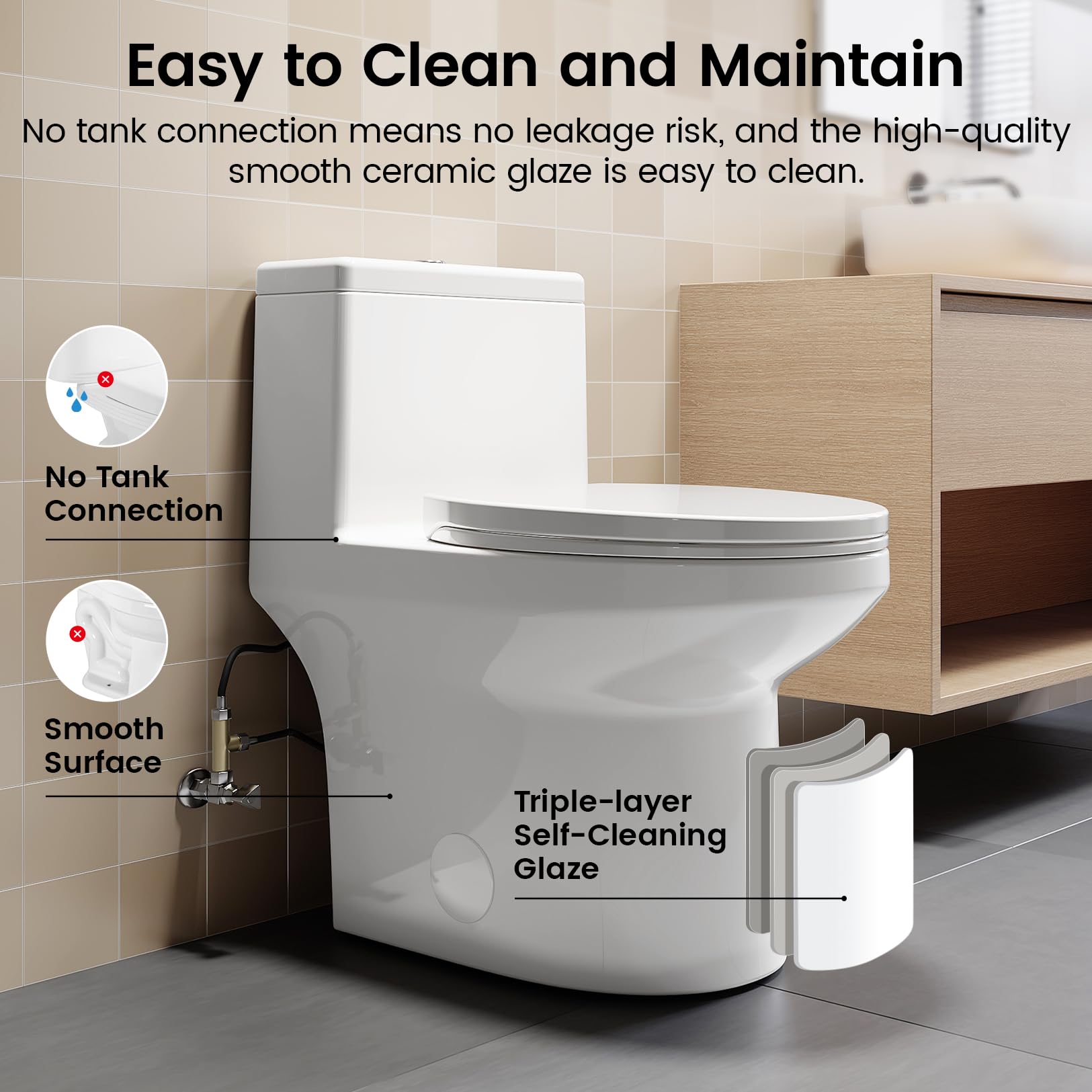 K-0351DF Elongated One Piece Toilet with ADA Comfort Height 17.2