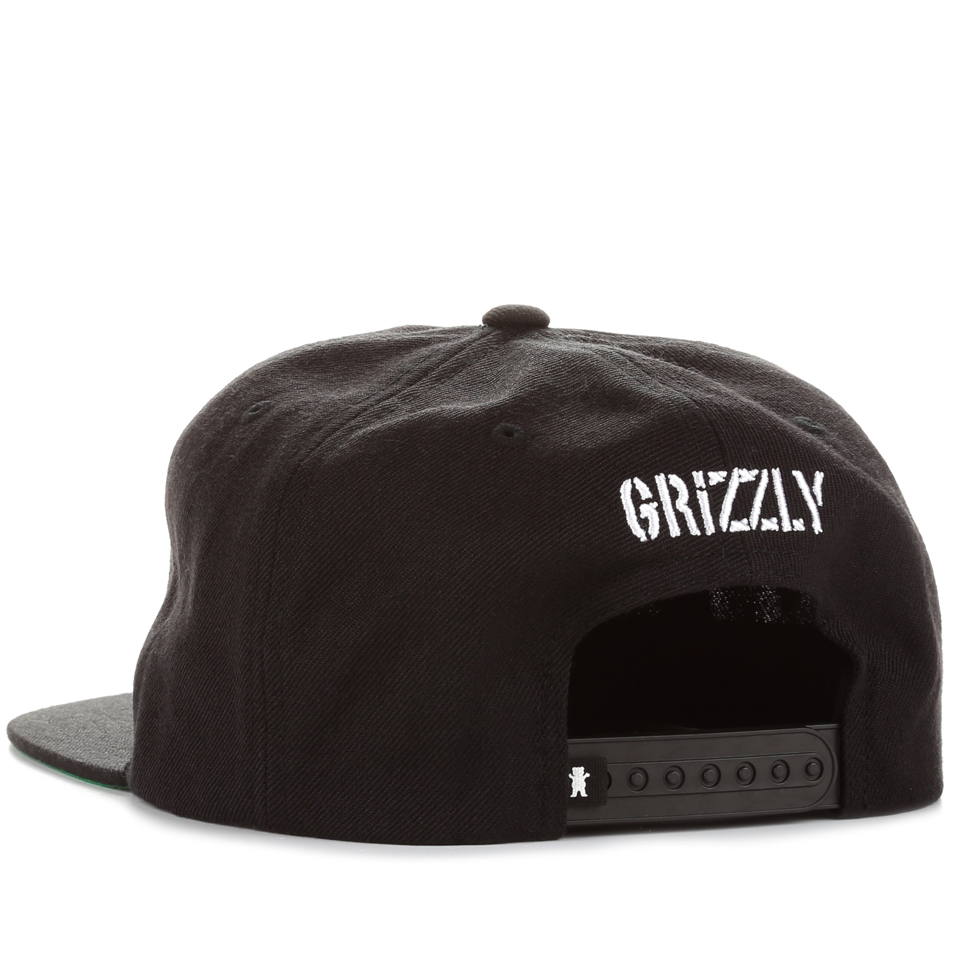 Grizzly Northfield Snapback Hat - Black Adjustable Baseball Cap for Men & Women - Perfect for Sports, Casual Wear & Outdoor Activities