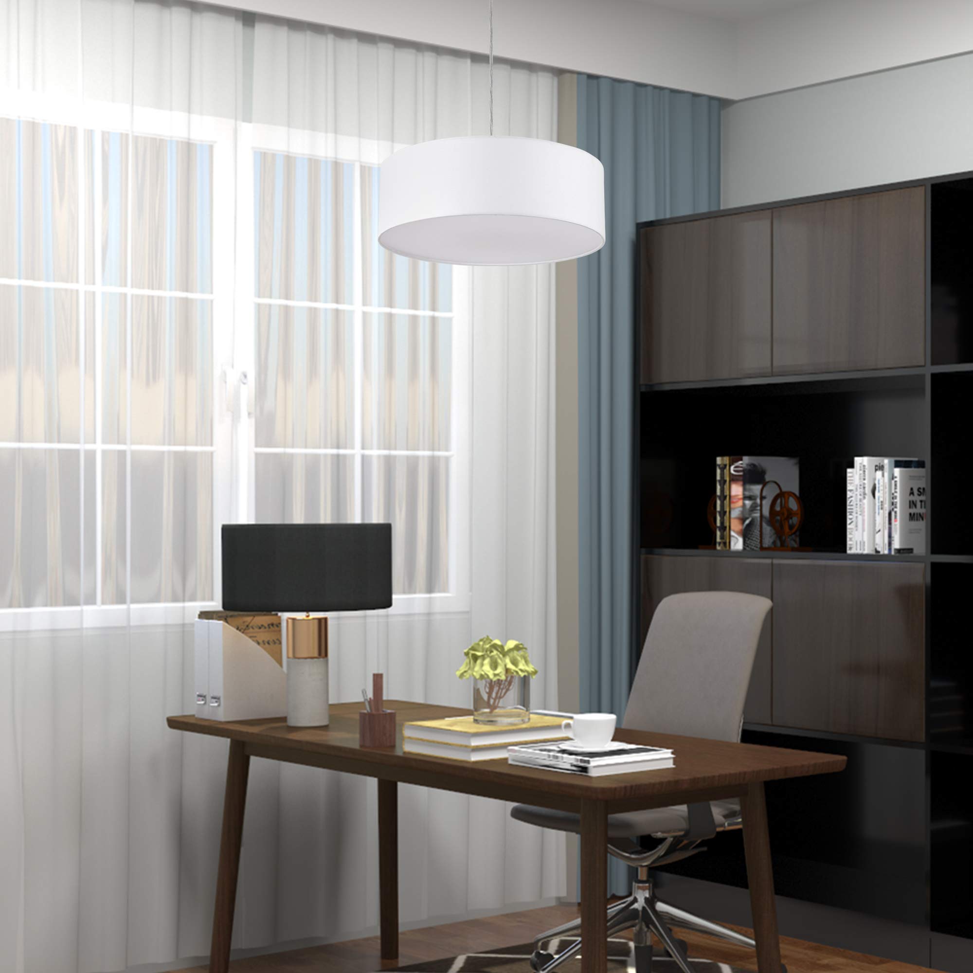 Modern Fabric Pendant Light - 15