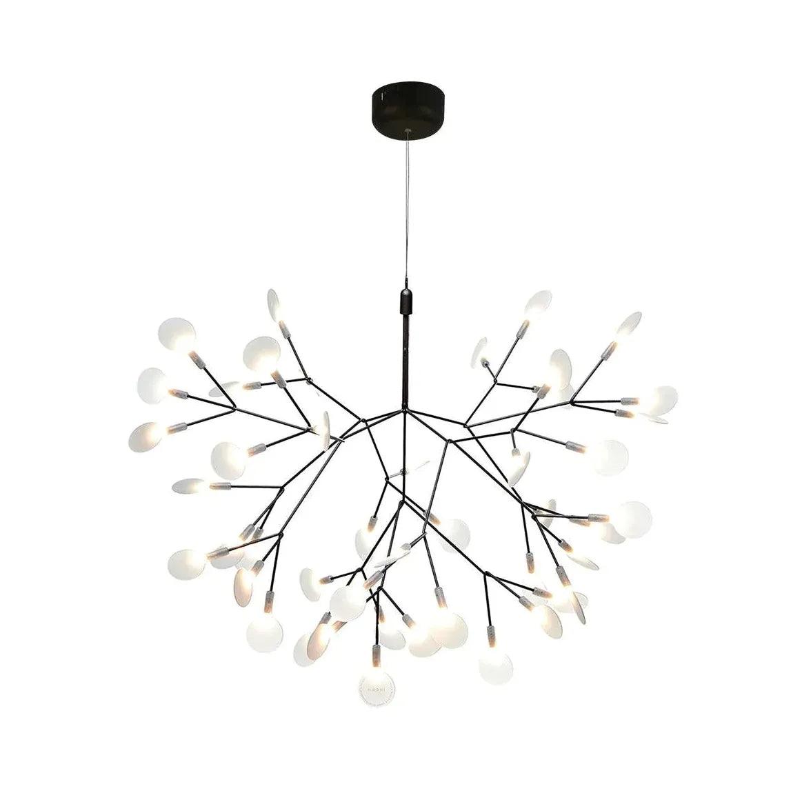 Elegant Rose Gold LED Chandelier with Branch Design - Modern Crystal Ceiling Light Fixture for Dining Room, Bedroom & Living Room Decor