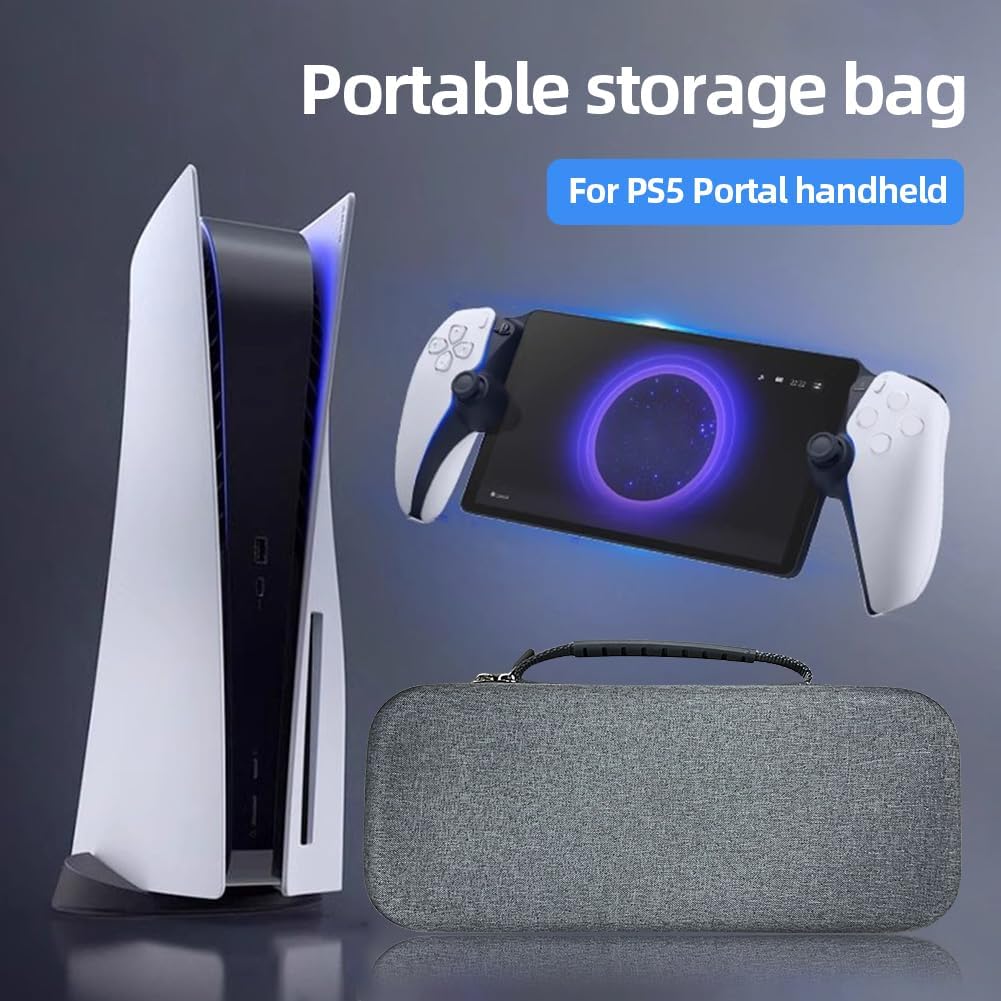 PS5 Portal Remote Play Protective Case - Shockproof, Water-Resistant EVA Carrying Case for PS5 Portal Console & Accessories - Perfect for Travel, Gaming Parties & Storage