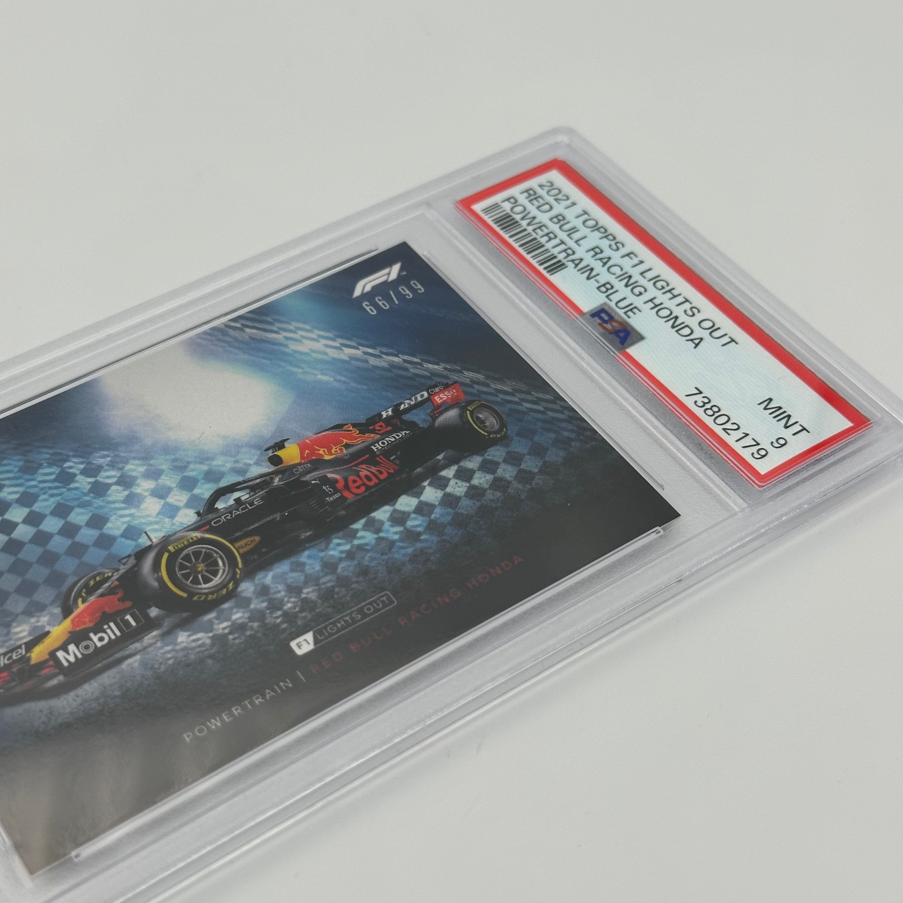PSA 9 Graded 66/99 Red Bull Racing Honda Powertrain Blue Trading Card - Perfect for F1 Collectors & Motorsport Memorabilia Enthusiasts