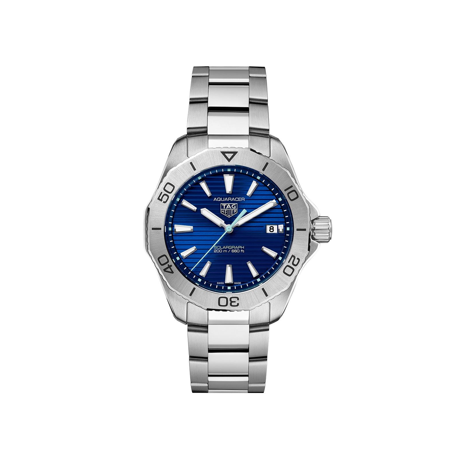TAG Heuer Aquaracer Professional 200 Solargraph Calibre TH50 00 Quartz Watch - 40mm Men's Solar-Powered Diver Watch WBP1113.BA0000 - Perfect for Water Sports, Diving & Everyday Wear
