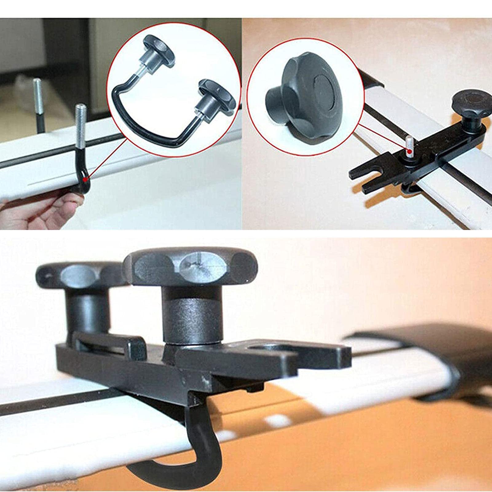 Stainless Steel Roof Box U-Bolt Clamps Mounting Kit - 4 Heavy Duty U-Bolts with 8 Lock Nuts for Secure Cargo Carrier Installation | Perfect for SUV, Van & Travel Accessories