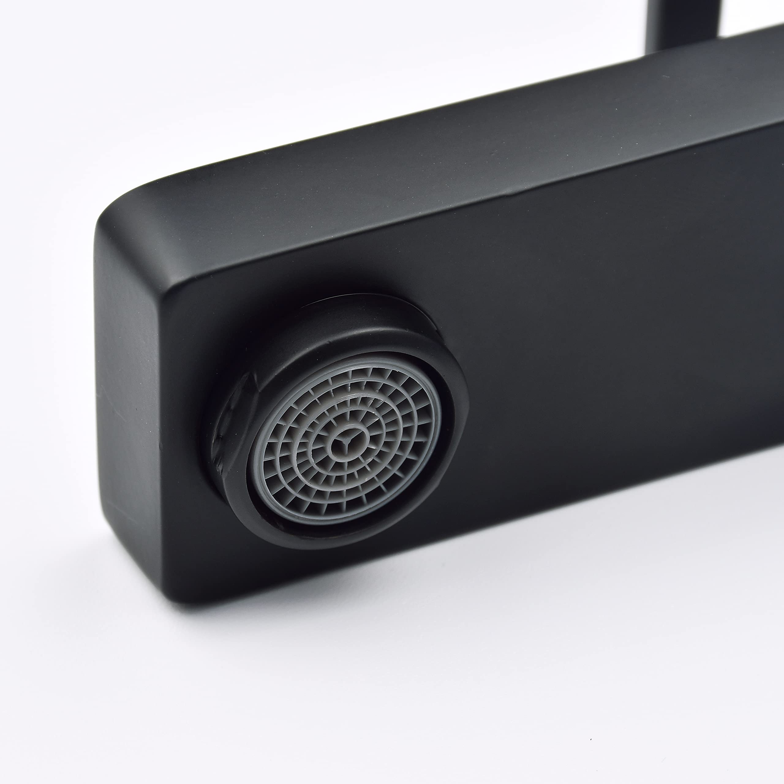 SHUNLI Matte Black Single Hole Tall Bathroom Sink Faucet - Modern Single Handle Vessel Sink Faucet with Lavatory Mixer Tap for Bathroom Vanity - Perfect for Modern Homes, Luxury Hotels & Spa Retreats