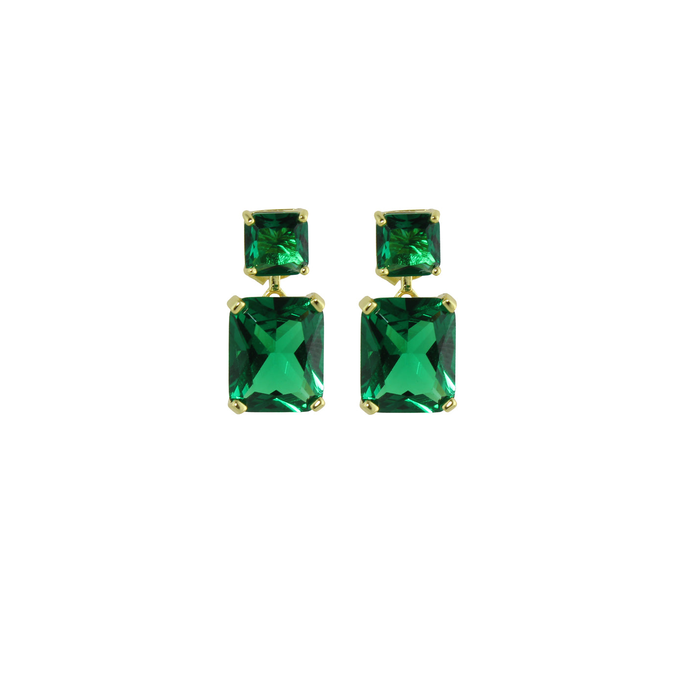 Double Square Drop Earrings for Women - Elegant Geometric Dangle Earrings | Perfect for Parties, Weddings & Everyday Wear