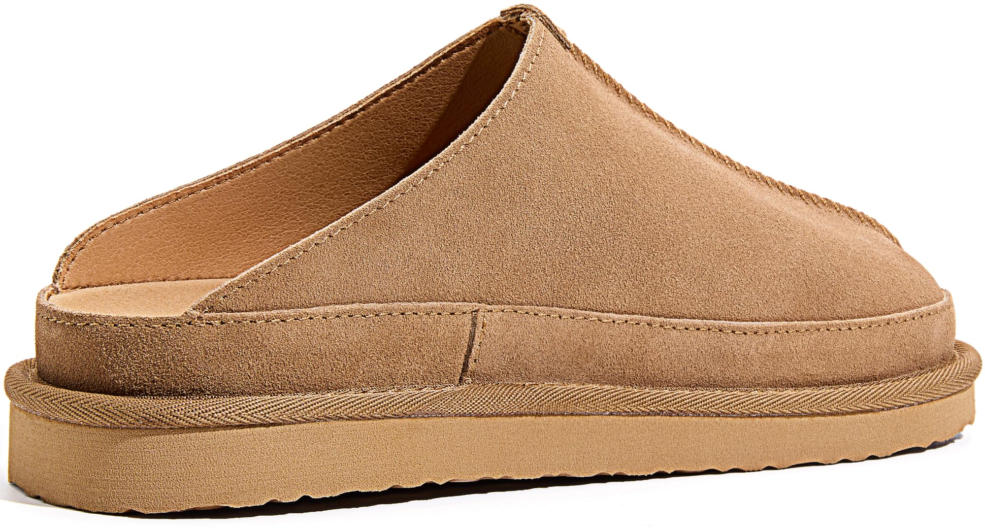 Women's Comfortable Suede Clogs - Leather Mules with Platform for Women | Non-Slip Slip-On Sandals for Home, Office & Casual Outings