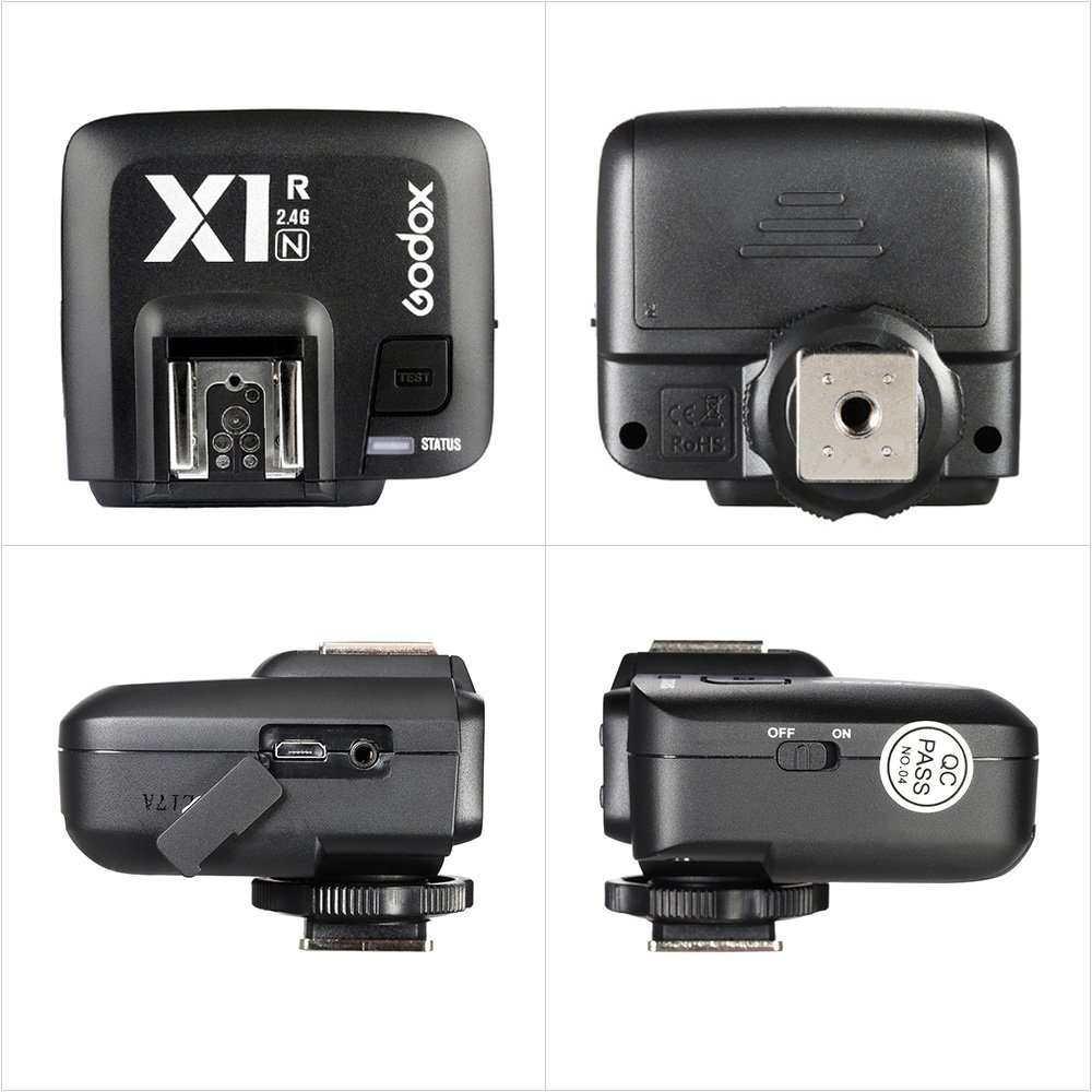 Godox X1R-N 2.4G Wireless Flash Trigger Receiver for Nikon DSLR Cameras - Compatible with Speedlights & Studio Strokes - Perfect for Portrait, Wedding & Event Photography