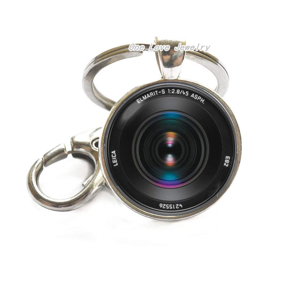 Black Camera Lens Keychain - Mini DSLR Lens Key Ring for Photographers, Travelers & Tourists | Perfect Husband Gift & Camera Jewelry | Great for Travel, Photography & Everyday Use