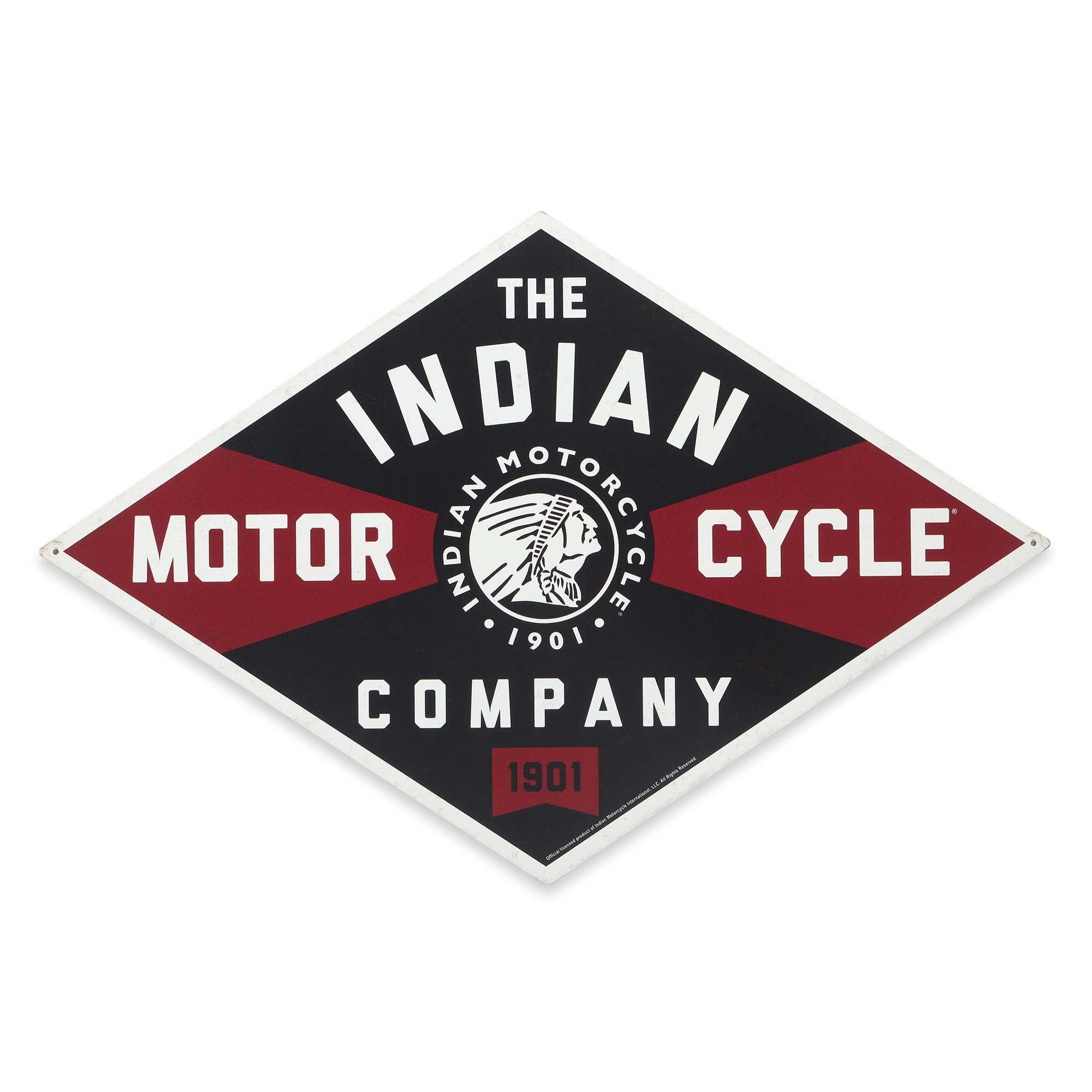 Vintage Indian Motorcycle Metal Sign - Large Retro Wall Decor for Garage & Man Cave