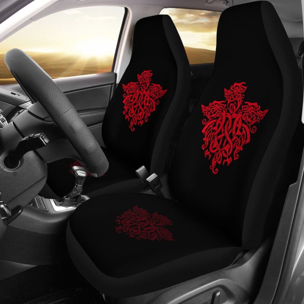 Premium Celtic Red Dragon Embroidered Car Seat Covers - Durable Universal Fit for Cars, Trucks & SUVs - Perfect for Celtic Pride, Gift Giving & Auto Interior Protection