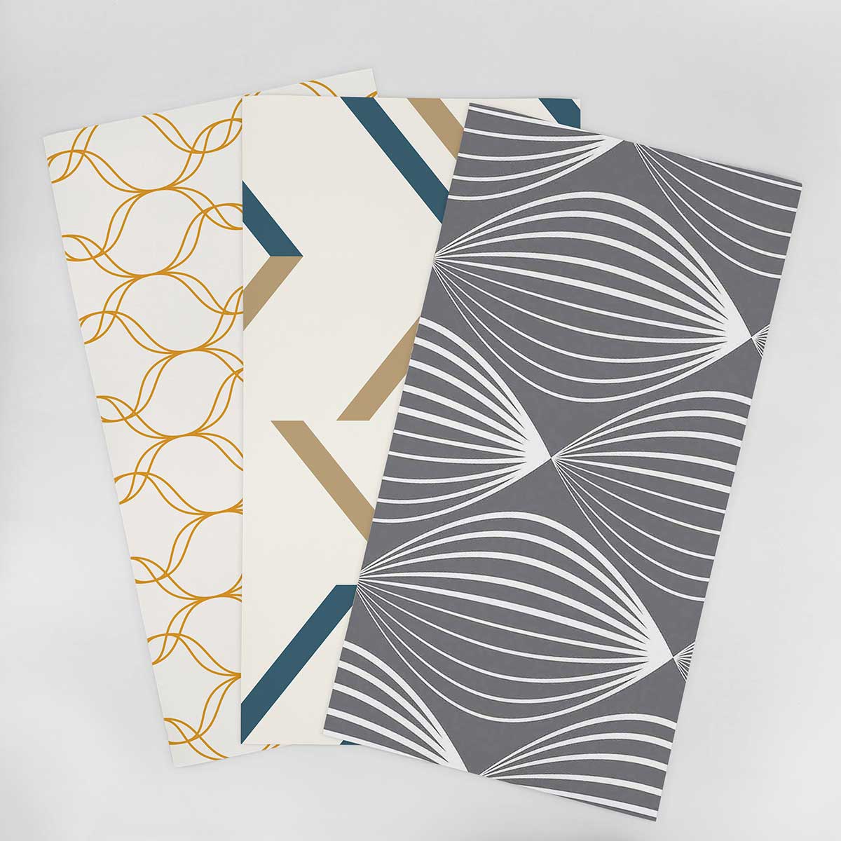 Geometric Wallpaper Samples for Living Room - Modern Designer Selection 001 | Peel & Stick Removable Wall Decor for Home Office & Bedroom