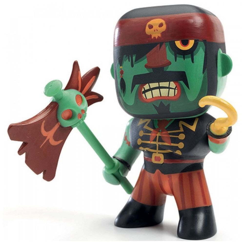 Djeco Arty Toys Pirate Kyle - Creative Wooden Pirate Figurine for Kids | Pretend Play, Storytelling & Imaginative Play Scenes