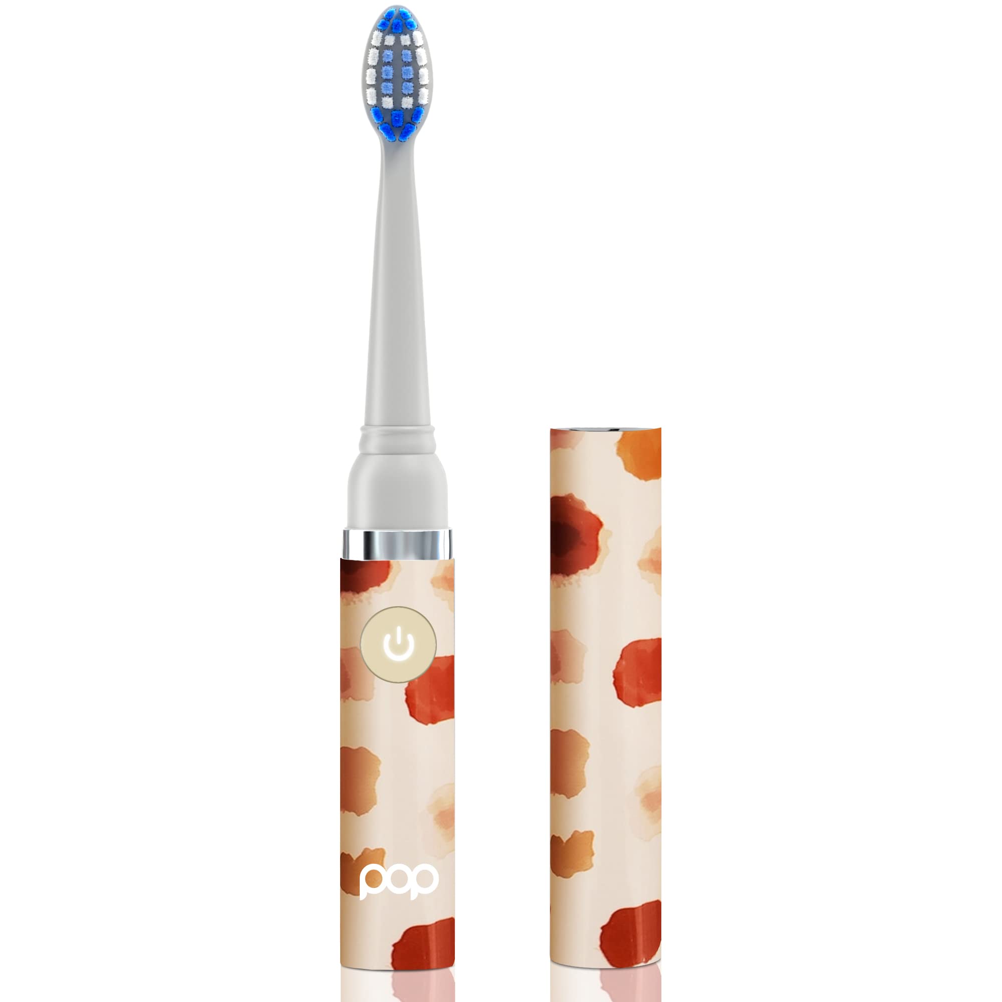 Pop Sonic Electric Toothbrush for Kids - Rechargeable Giraffe Design with 2 Speed Modes (15,000-30,000 RPM), Soft Dupont Nylon Bristles, AAA Battery Powered - Perfect for Travel, Home & School Use