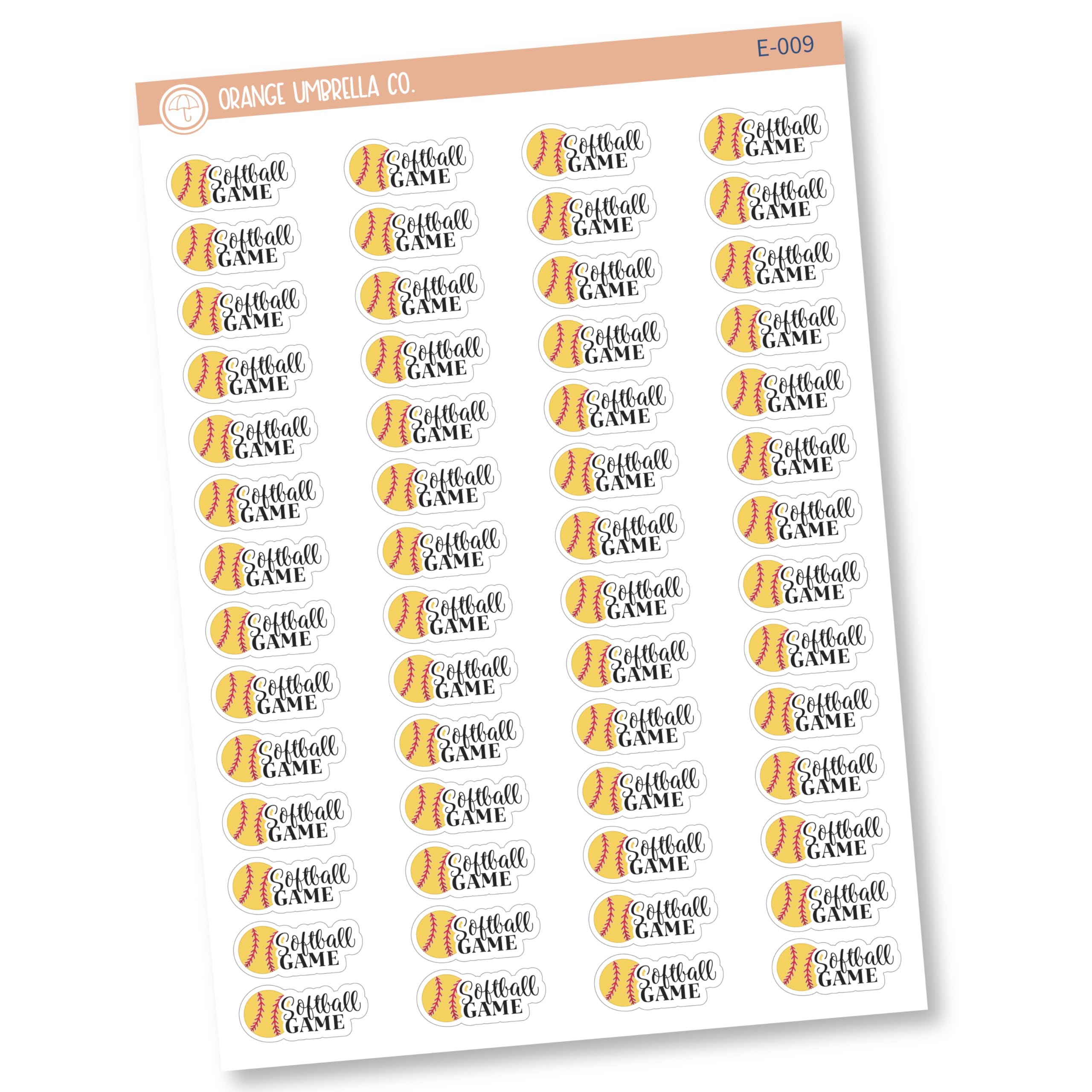 Softball Game Planner Stickers - Track Games & Scores for Teams