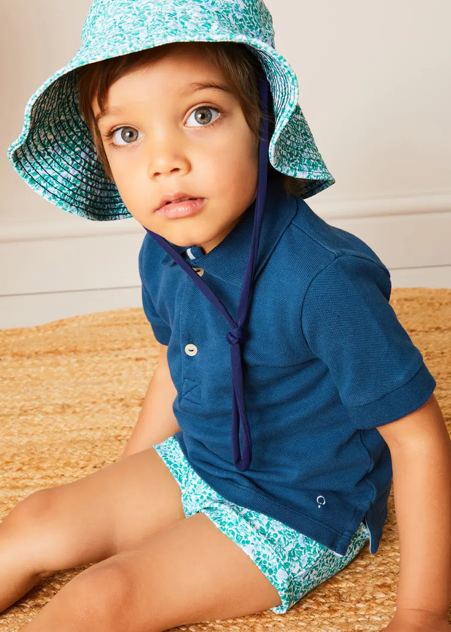 Adelaide Floral Swim Shorts for Kids - Green (12 Months to 4 Years) | Perfect for Beach, Pool & Summer Outfits