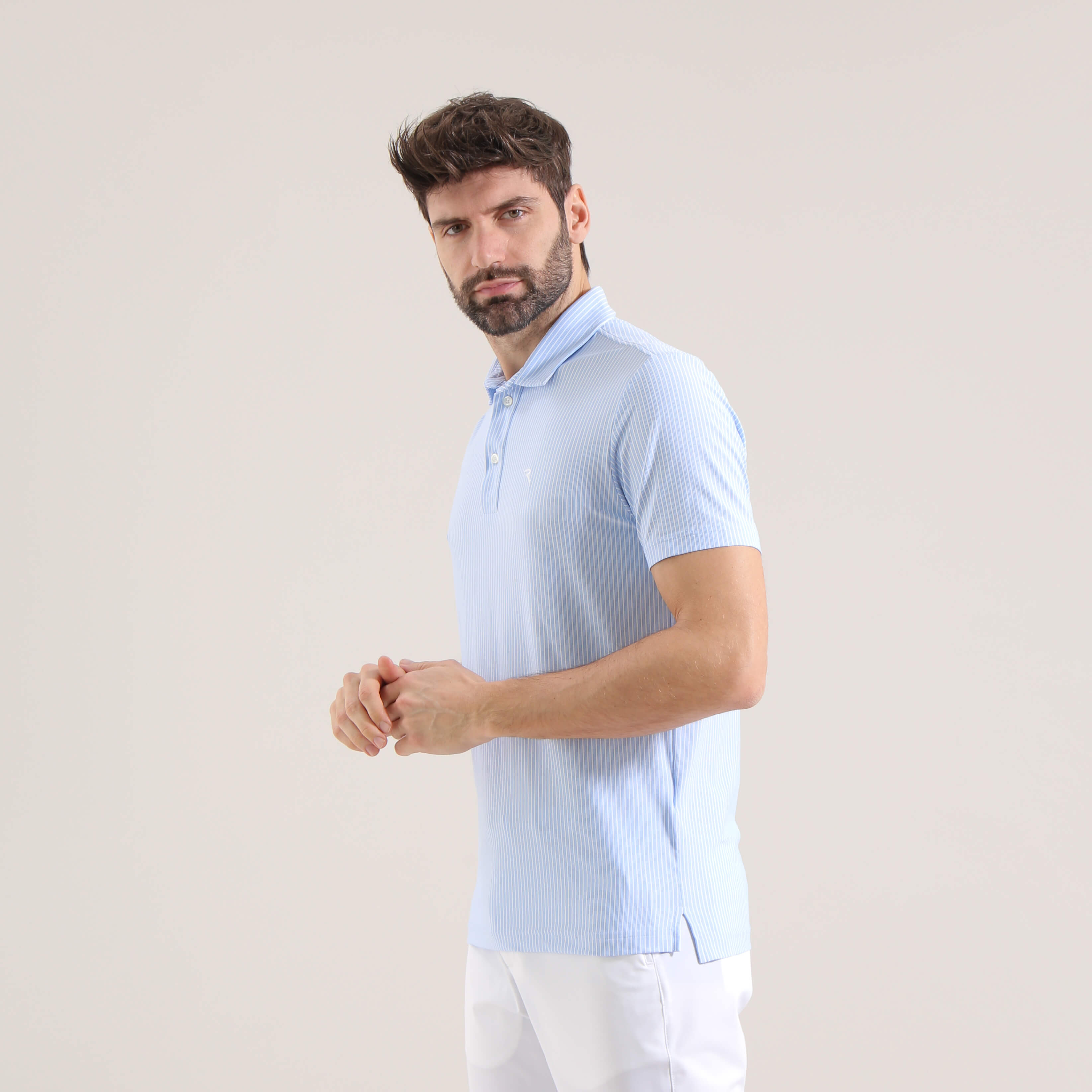 ARTONI Men's Striped Dry Matic® Polo Shirt - Moisture Wicking, Quick Dry, Breathable Performance Shirt for Golf, Tennis & Casual Wear | Final Sale