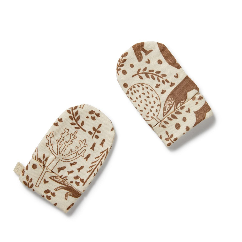 Winter Forest Organic Mittens - Warm & Eco-Friendly Gloves for Women & Men - Perfect for Snowboarding, Skiing & Cold Weather Activities
