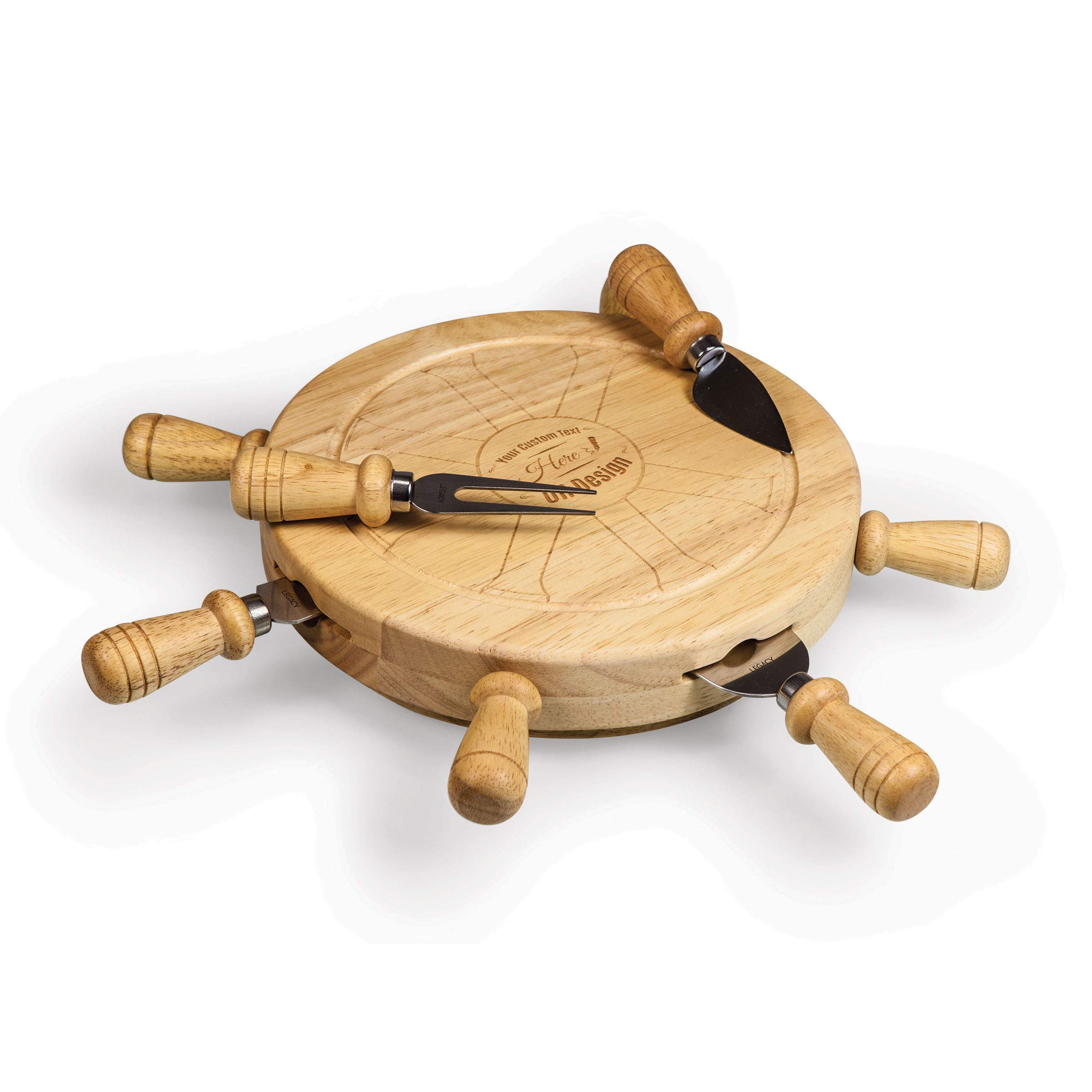 Personalized Mariner Cheese Board - Custom Engraved Wooden Serving Tray for Wine & Charcuterie - Perfect for Dinner Parties, Gifts & Entertaining