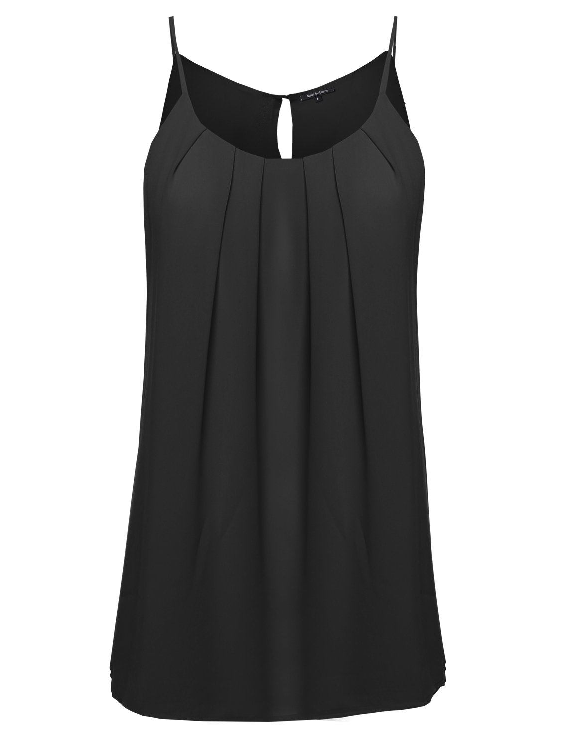 Awesome21 Women's High Neck Chiffon Flowy Sleeveless Blouse - Elegant Summer Tops for Casual Wear, Office Outfits & Date Night