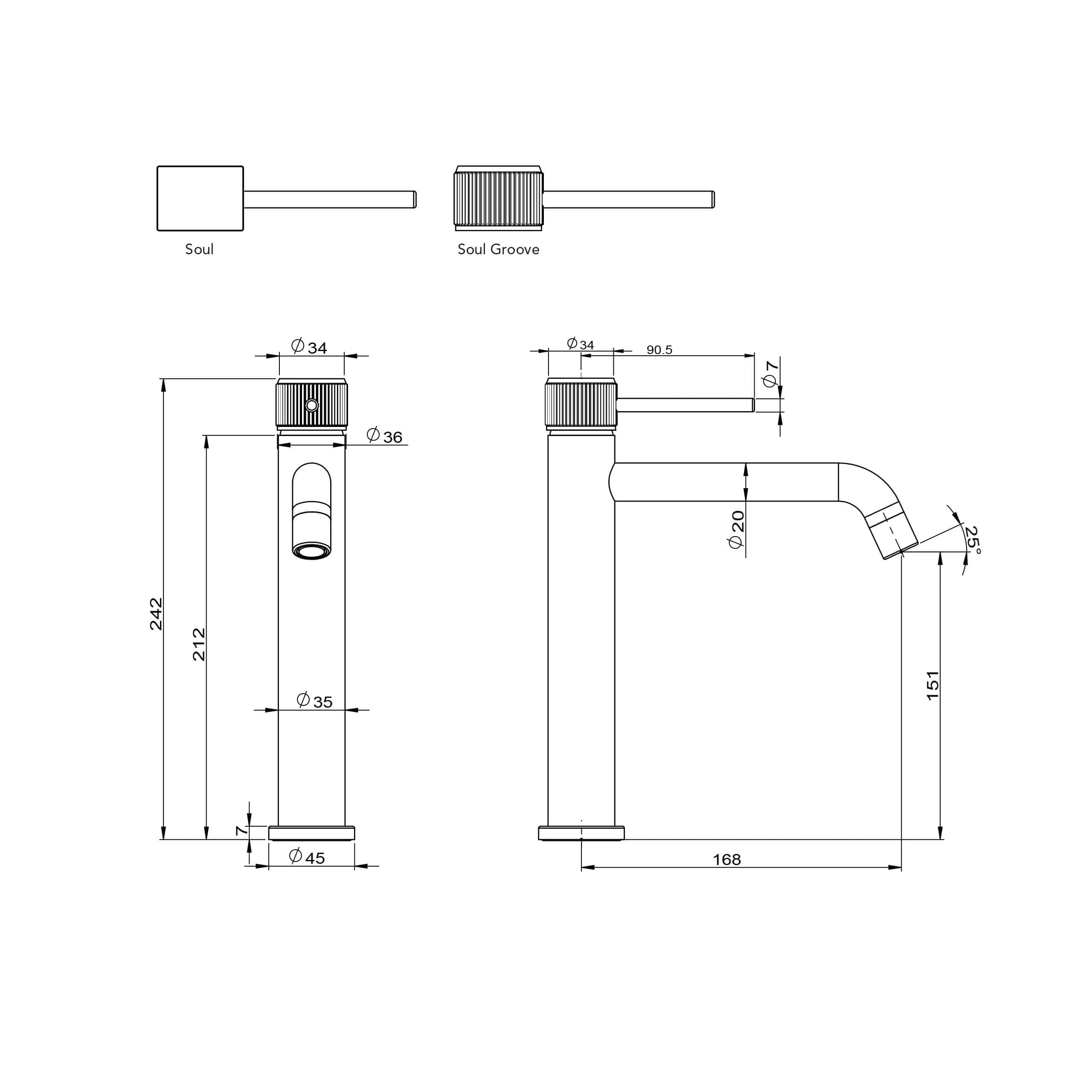 ADP Soul Extended Basin Mixer Chrome - Modern Bathroom Faucet for Sink with High Arc Spout, Single Handle Waterfall Design, Easy Installation (Use in Home, Hotel, Restaurant, Office)