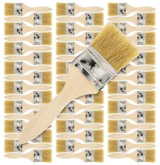 12 Pack 2 Inch Paint Brushes for Touch Up, Painting, and Adhesive Projects - Professional Painter Supplies for Home, DIY, and Artwork