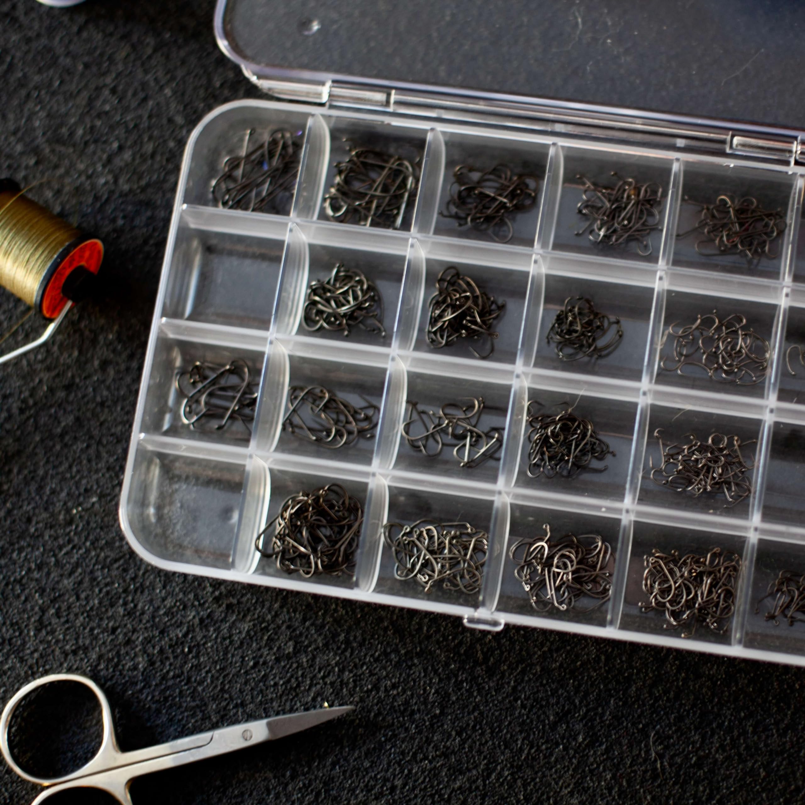 Barbless Euro Nymph Fly Fishing Hooks - Professional Pack of 500 Pieces for Trout, Salmon, and Steelhead Fishing in Rivers and Streams
