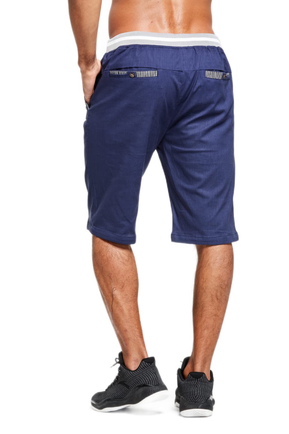 STICKON Men's Casual Classic Fit Drawstring Shorts - Elastic Waist Summer Beach Shorts with Pockets | Perfect for Swimming, Vacation & Outdoor Activities