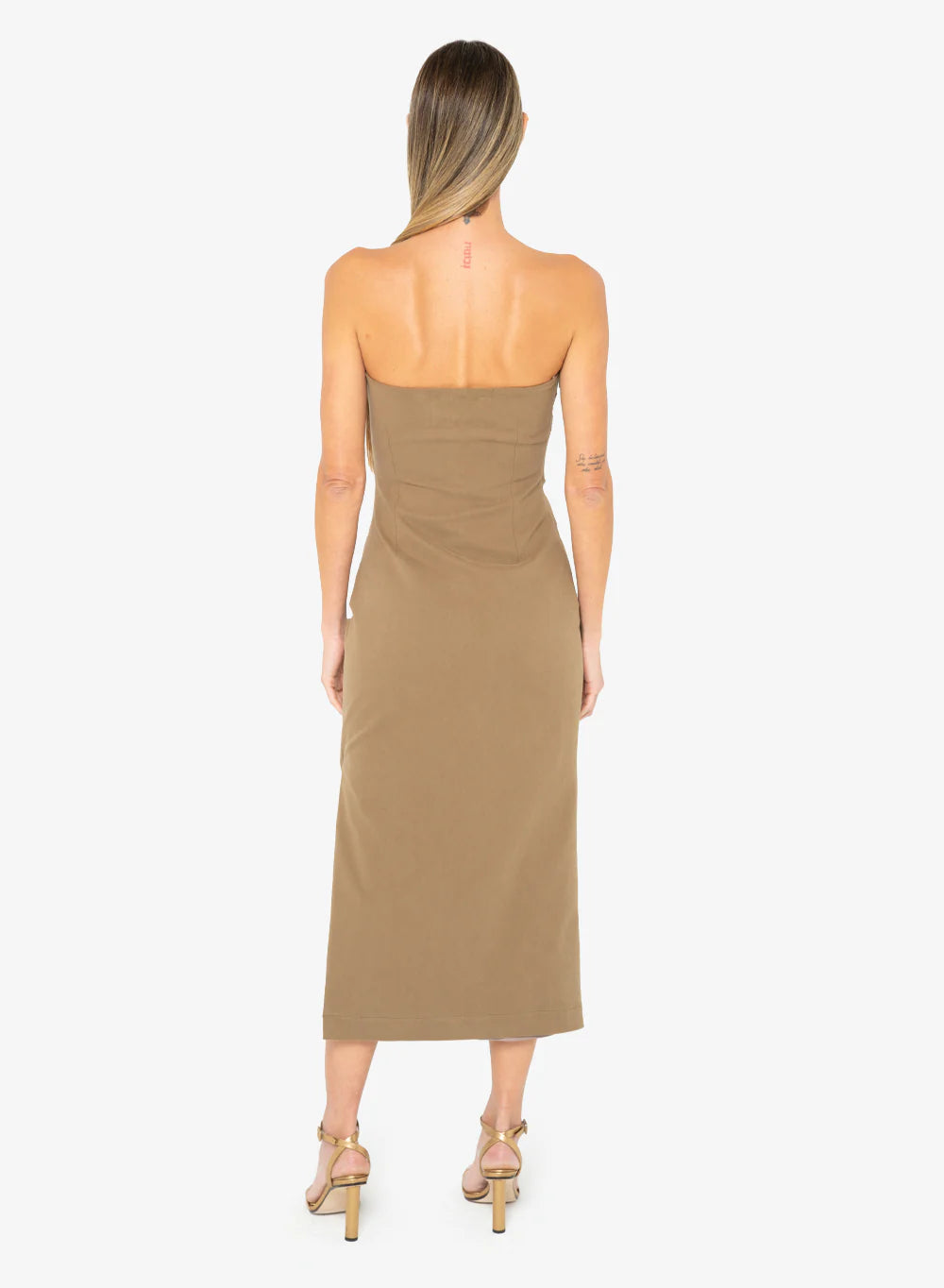 Charlie Dress in Taupe - Elegant Women's Casual Dress for Office, Party & Everyday Wear