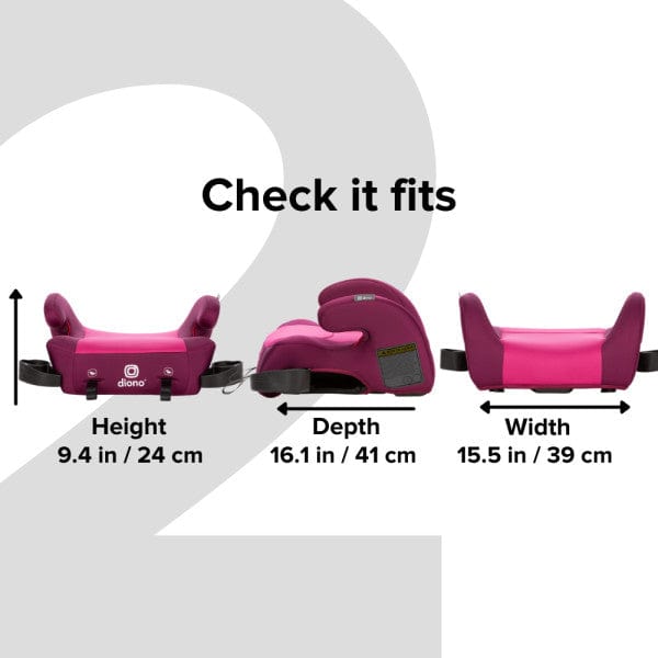 Diono Solana 2 Booster Car Seat - High Back Booster for Kids 3-12 Years, Safety Certified for Cars - Perfect for School, Travel & Family Road Trips