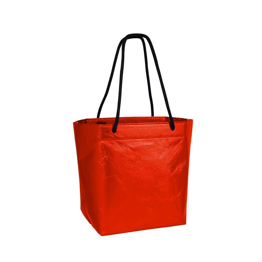 Eco-Friendly Non-Woven Reusable Tote Gift Bags for Jewelry - Durable Carry Handles - Perfect for Birthdays, Weddings & Parties - Set of 5 Red Bags - Great for Gifting, Shopping & Event Favors